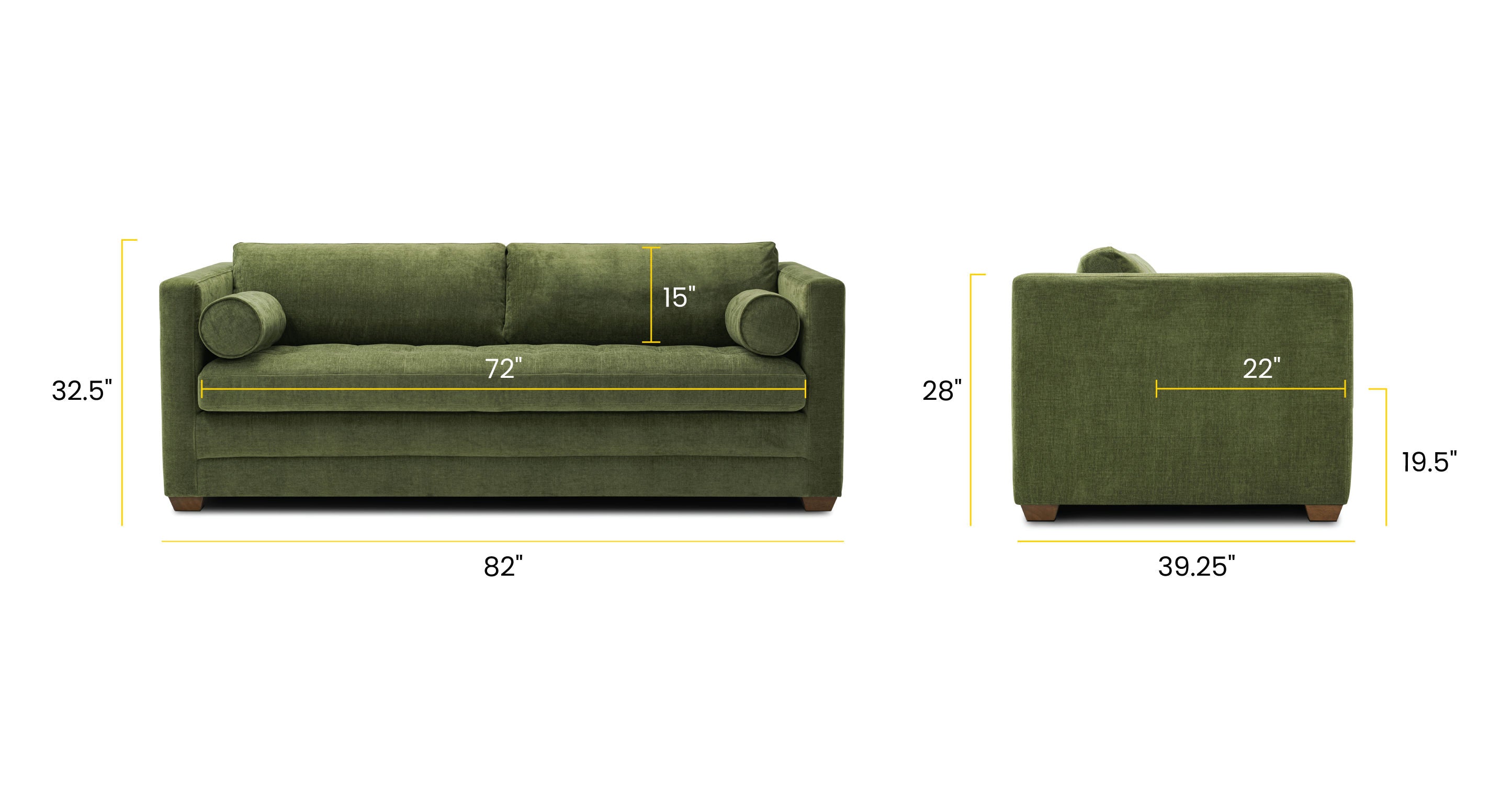 Napa 82 Pull Out Sofa Bed - Convertible Sleeper Couch for Small Spaces, Guest Room & Apartments | Comfortable Modern Futon with Storage | Perfect for Living Room, Studio & Office