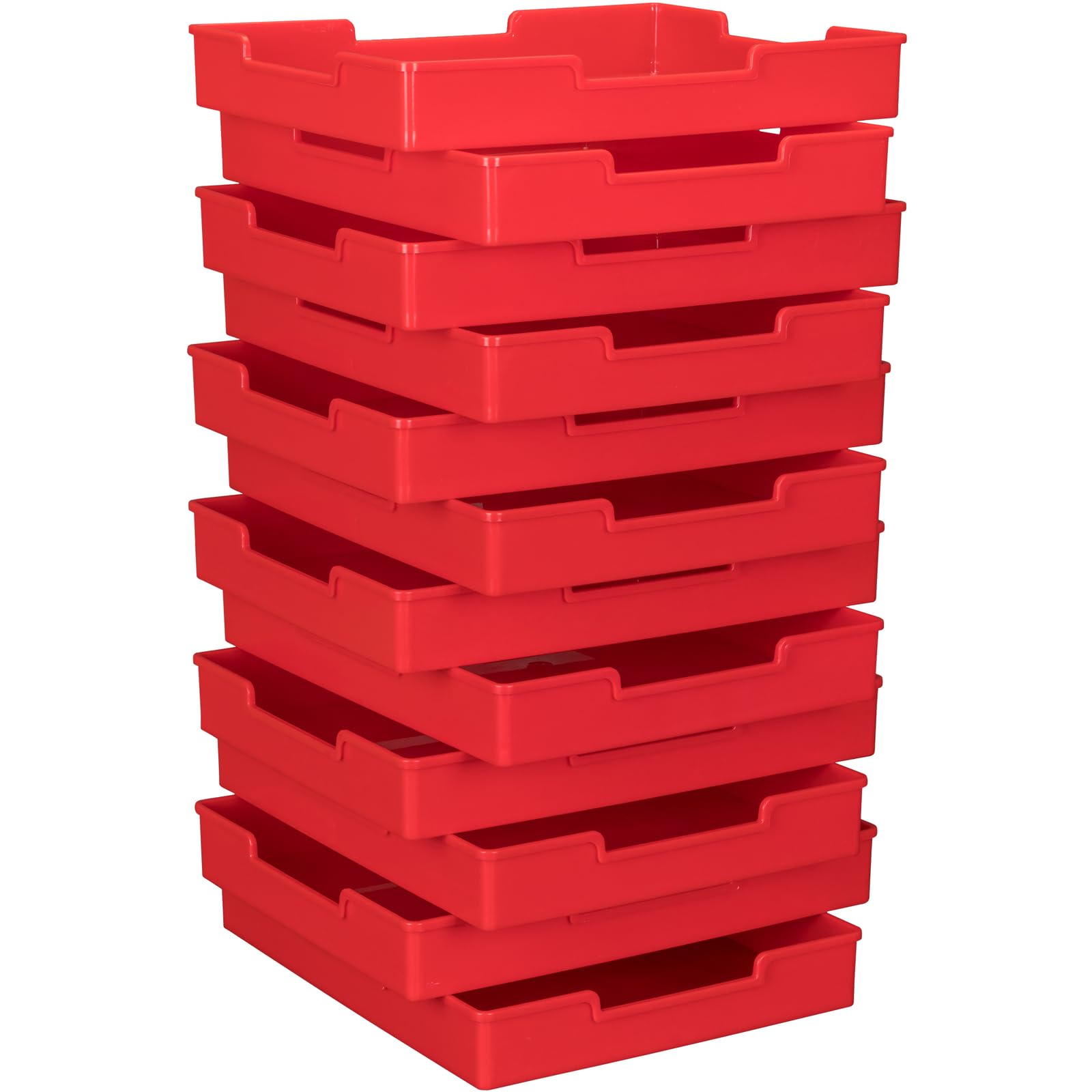 Really Good Stuff Plastic Trays - 12-Piece Single Color Set for Classroom Organization, Art Supplies & Craft Storage | Durable School & Office Supplies