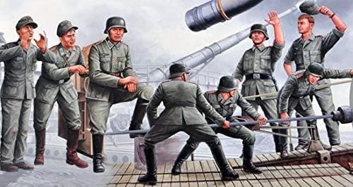 1/35 Scale Trumpeter German Leopold Railway Gun Crew Figure Set - 8-Pack Military Model Kit for WWII Diorama & Historical Collectors