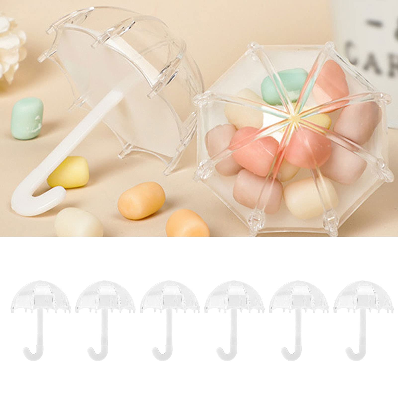 Haofy 12Pcs Umbrella Candy Boxes - Wedding Chocolate Gift Containers for Party Favors
