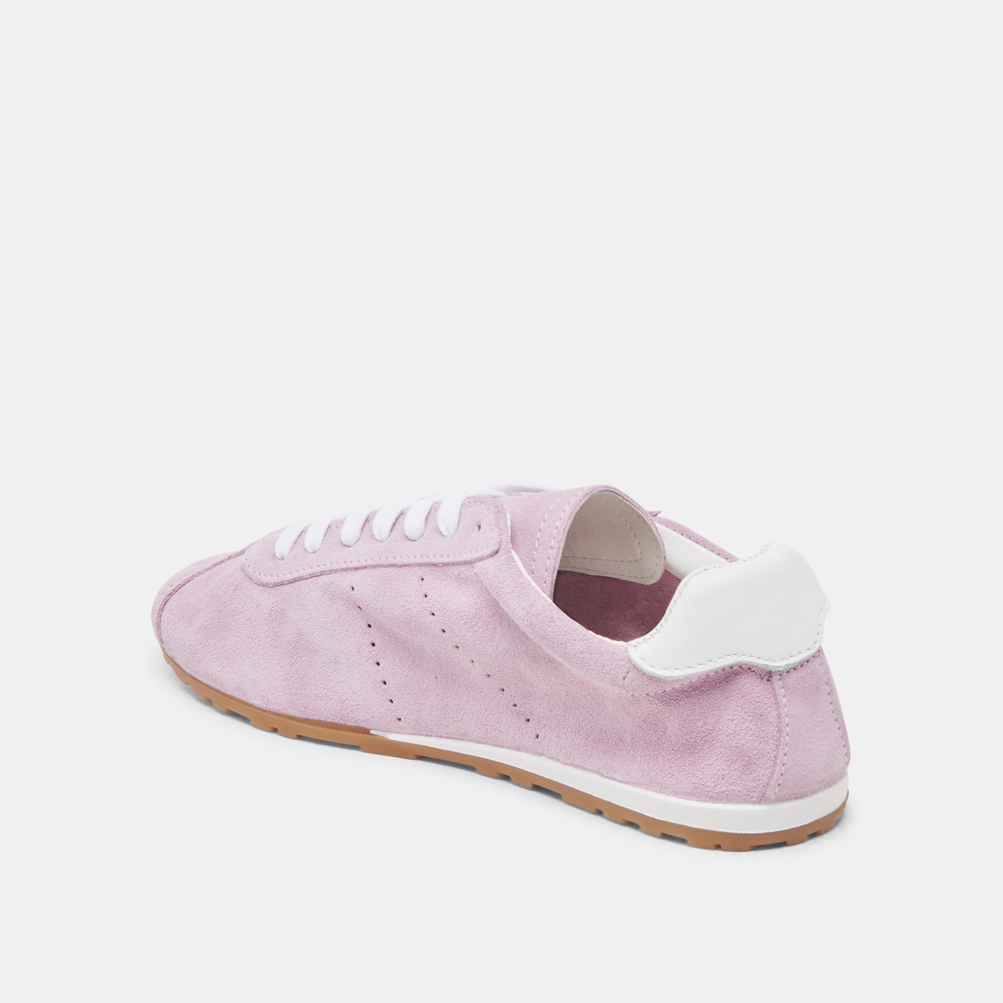 SERINA Women's Lavender Suede Sneakers - Comfortable Casual Walking Shoes for Work, Travel & Everyday Wear