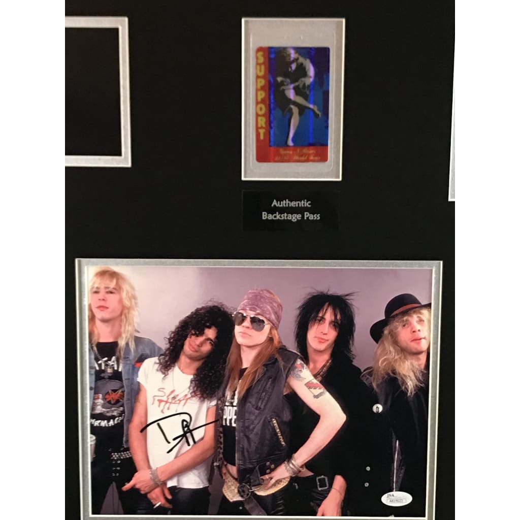 Guns N' Roses Autographed Memorabilia Collage with JSA COA - Authentic Signed Rock Band Collectible for Fans, Display & Home Decor
