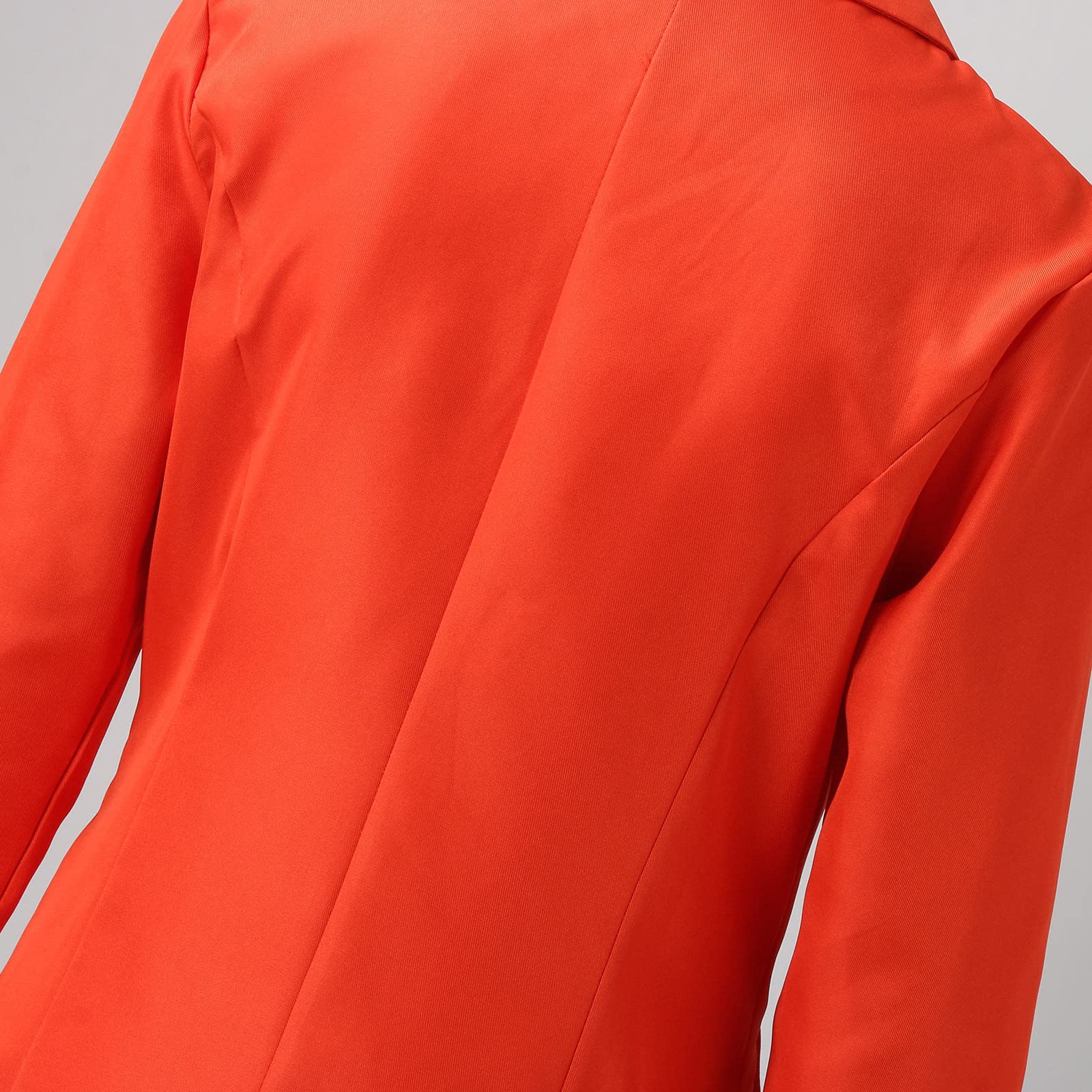 Women's Solid Color Slim Fit Double Breasted Blazer - Long Sleeve Lapel Jacket Top Coat for Petite Women | Perfect for Office Wear, Business Meetings & Formal Occasions