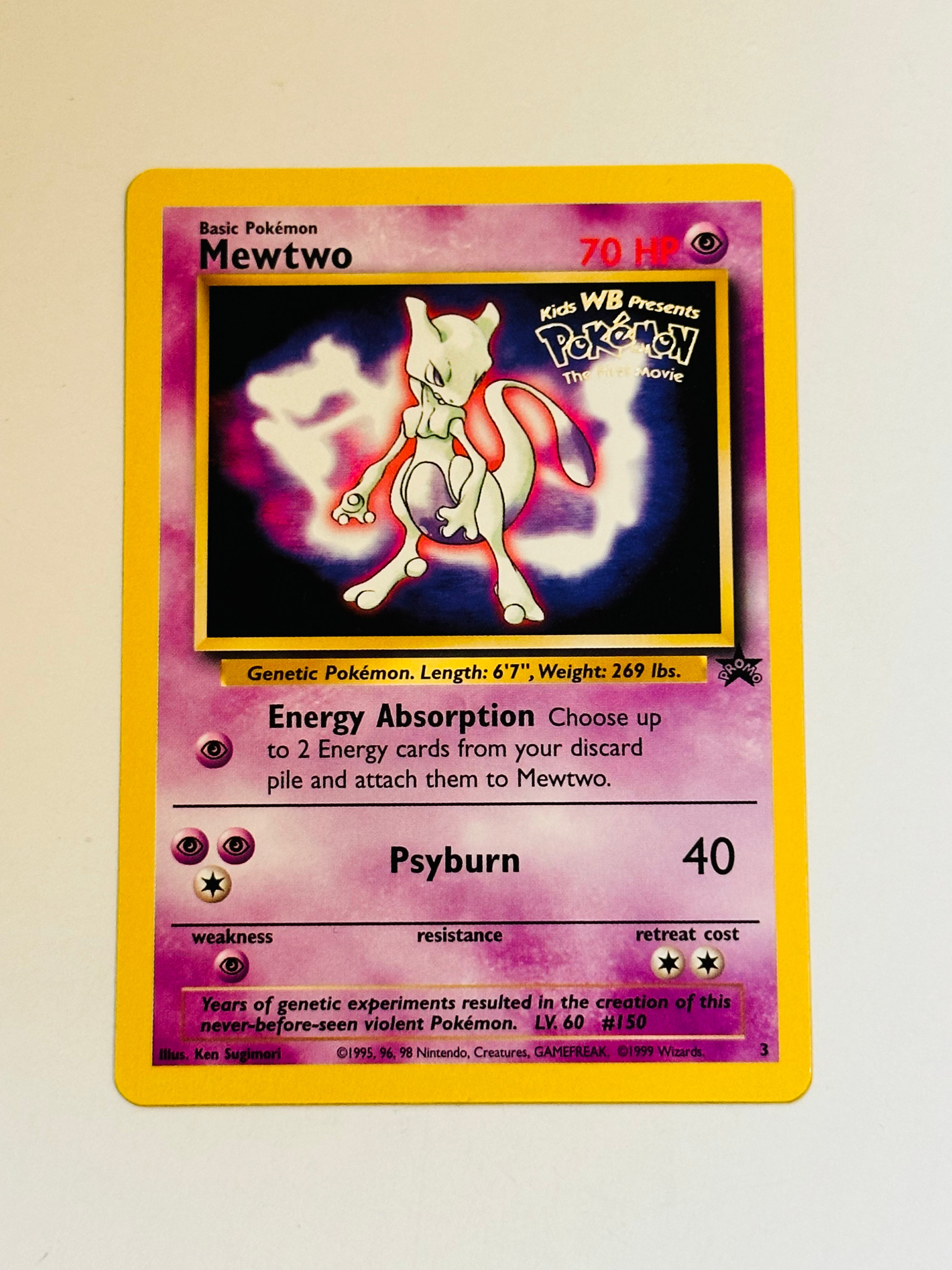 Rare 1999 Pokémon Mewtwo Trading Card - Collectible & Valuable for Pokémon Fans | Perfect for Gaming, Collecting, and Investment