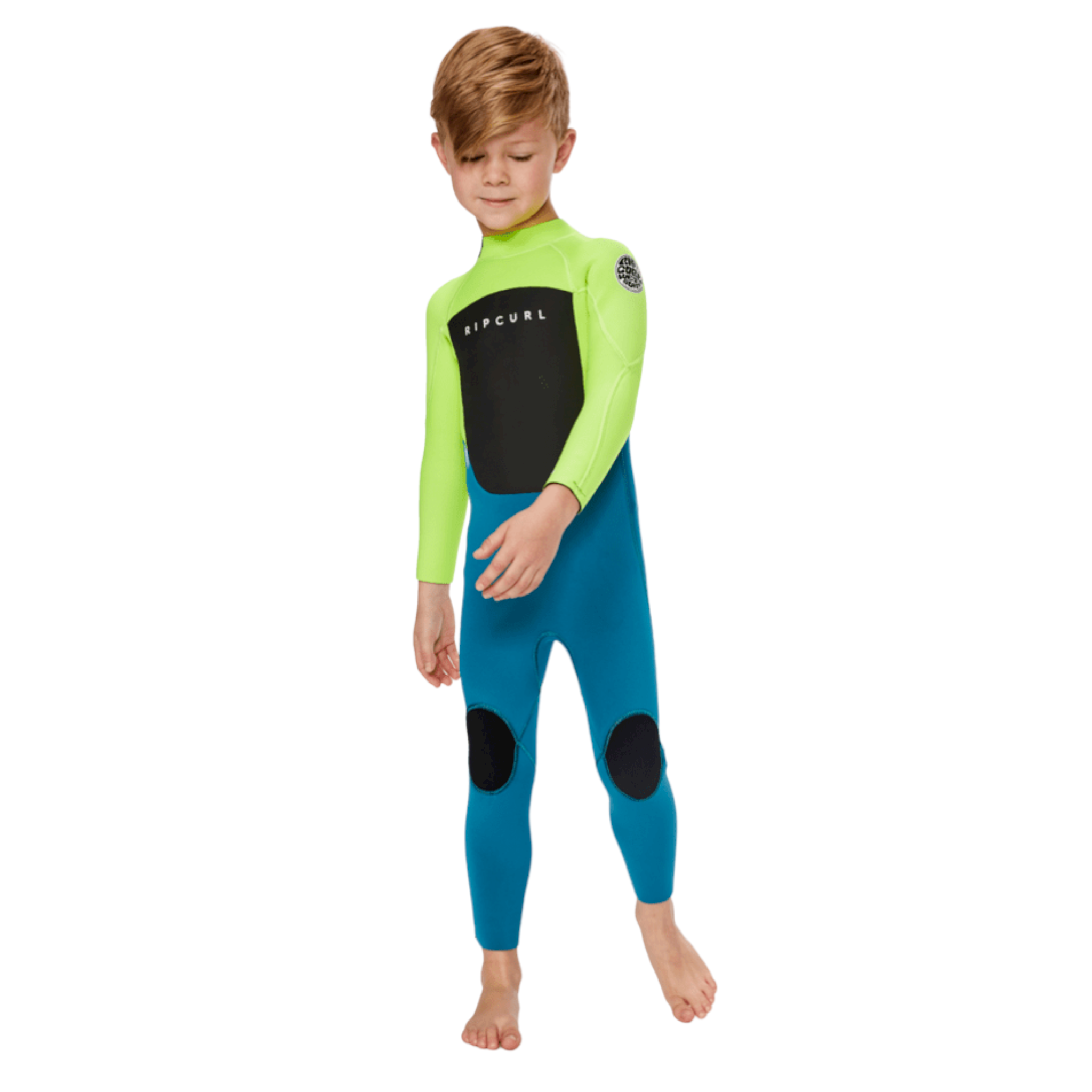 Rip Curl GROMS OMEGA 3/2 Back Zip Full Wetsuit for Men - Warm & Flexible Neoprene Surfing Suit for Cold Water - Perfect for Surfing, Diving & Water Sports