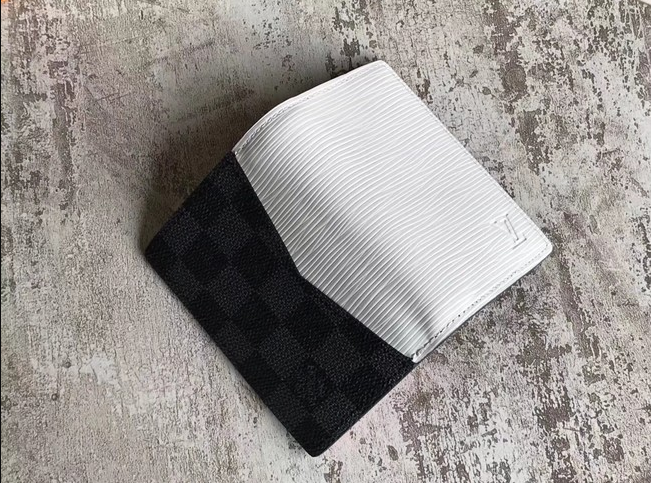 LV Pocket Organizer Wallet for Men - Genuine Epi Leather Card Holder - Perfect for Business Cards, Credit Cards & ID - Stylish Everyday Essential for Work & Travel