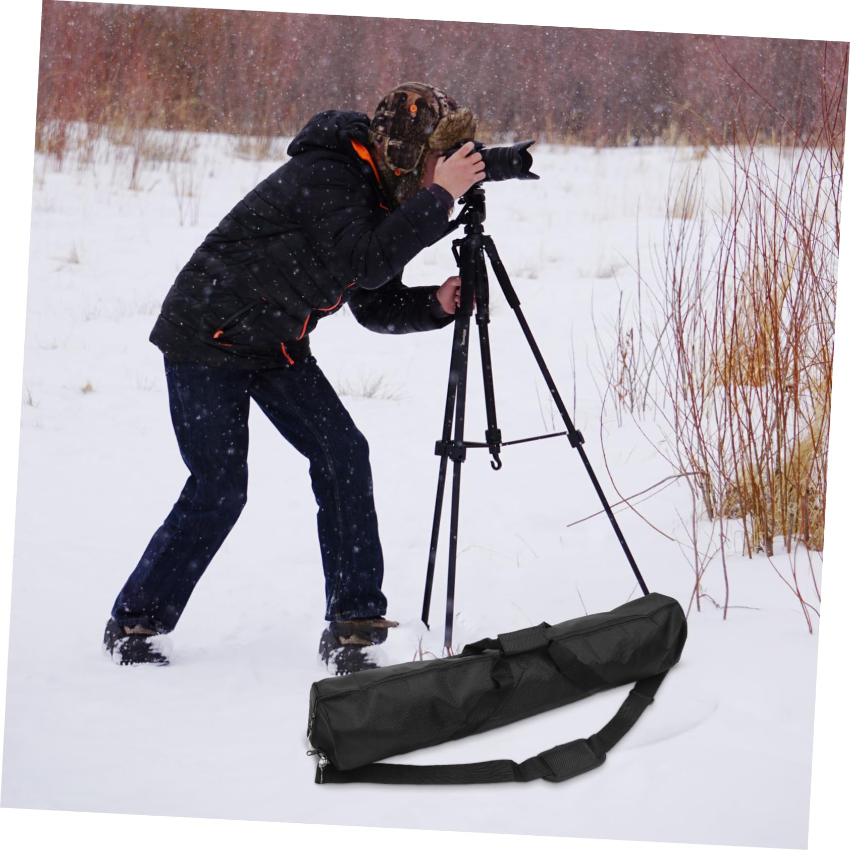 **Portable Nylon Fishing Gear Storage Bag - Lightweight Tote for Tent Poles, Fishing Rods, Tripods & Equipment | Perfect for Camping, Hiking & Outdoor Adventures**