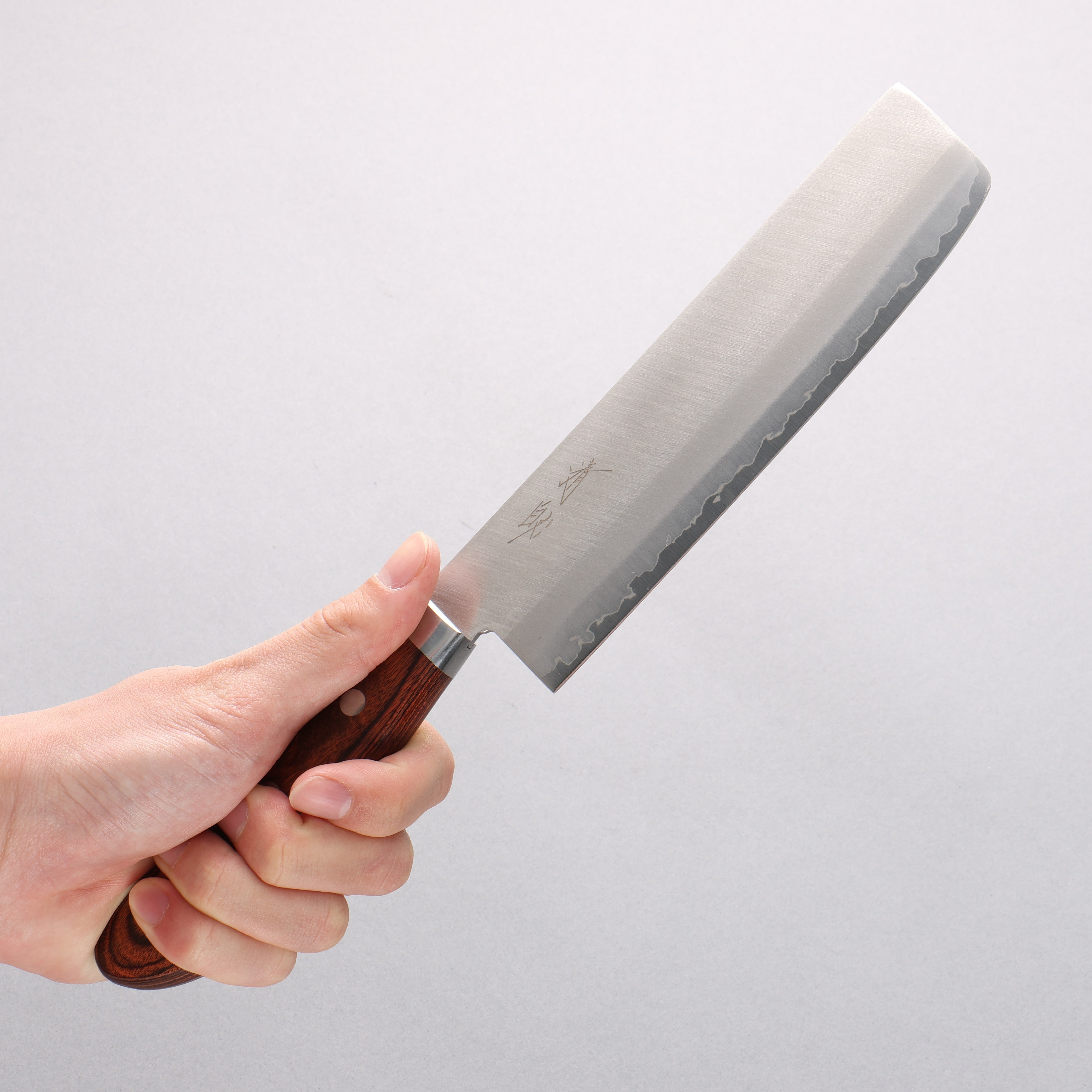 Seisuke VG1 Kasumitogi Nakiri Knife 165mm - Premium Japanese Kitchen Knife with Mahogany Handle - Perfect for Slicing Vegetables, Herbs & Sushi Preparation