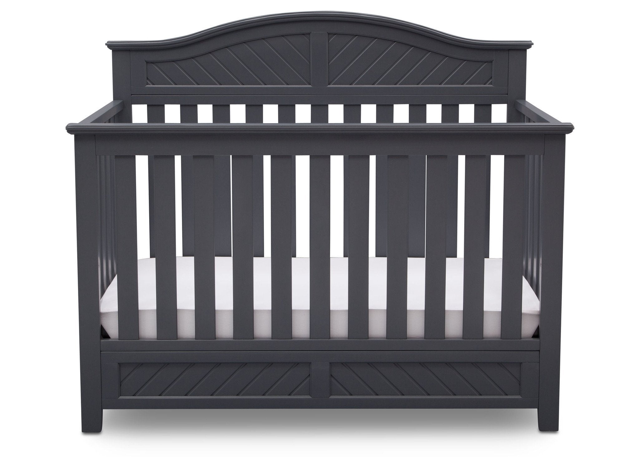 Bennington Elite Curved 4-in-1 Convertible Crib - Modern Nursery Furniture for Baby to Toddler Bed Transition | Perfect for Small Spaces & Stylish Nurseries