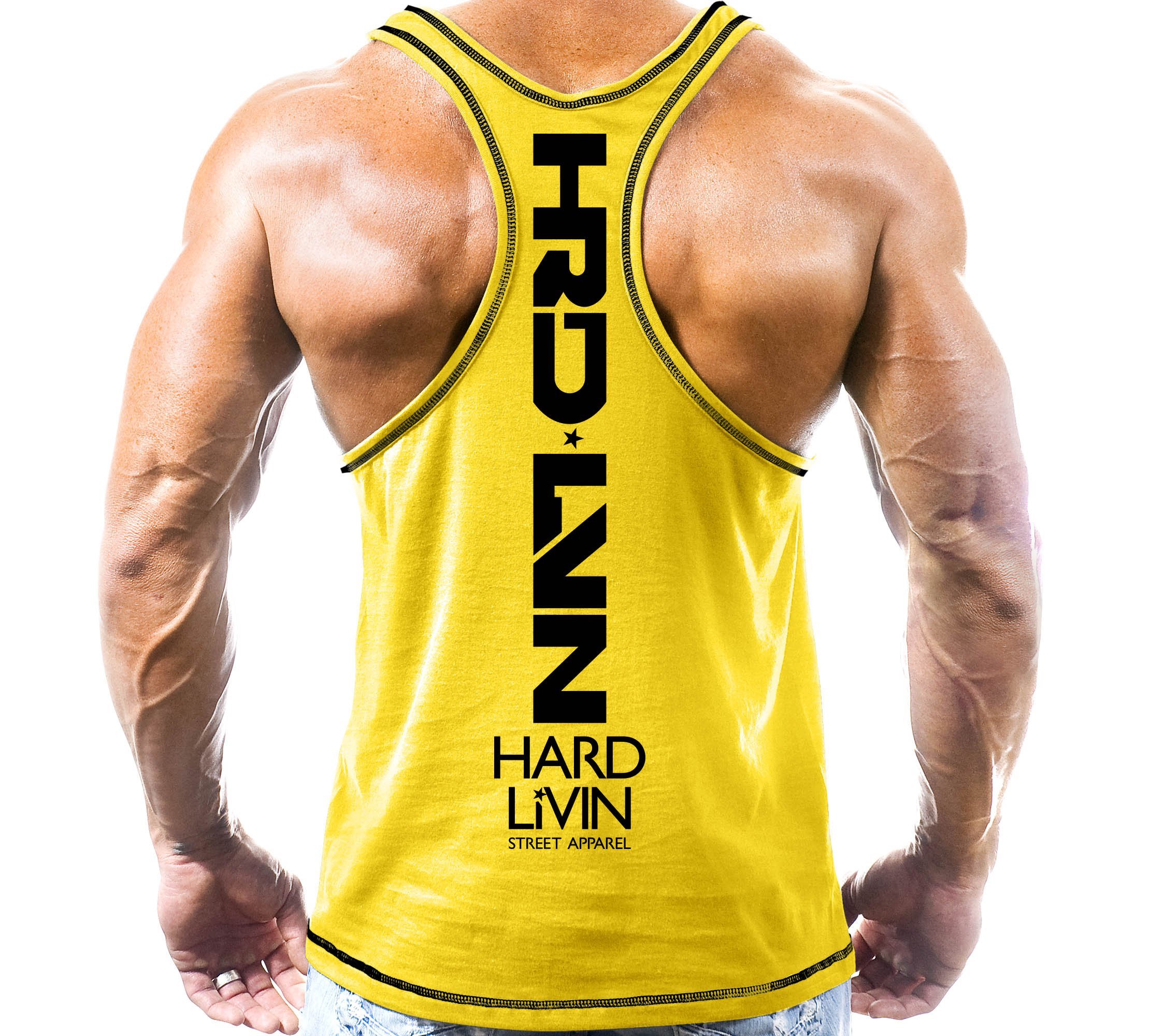 HRD-LVN Men's Workout Tank Top - Breathable Racerback Gym Shirt for Fitness & Training | Ideal for Weightlifting, Running & CrossFit
