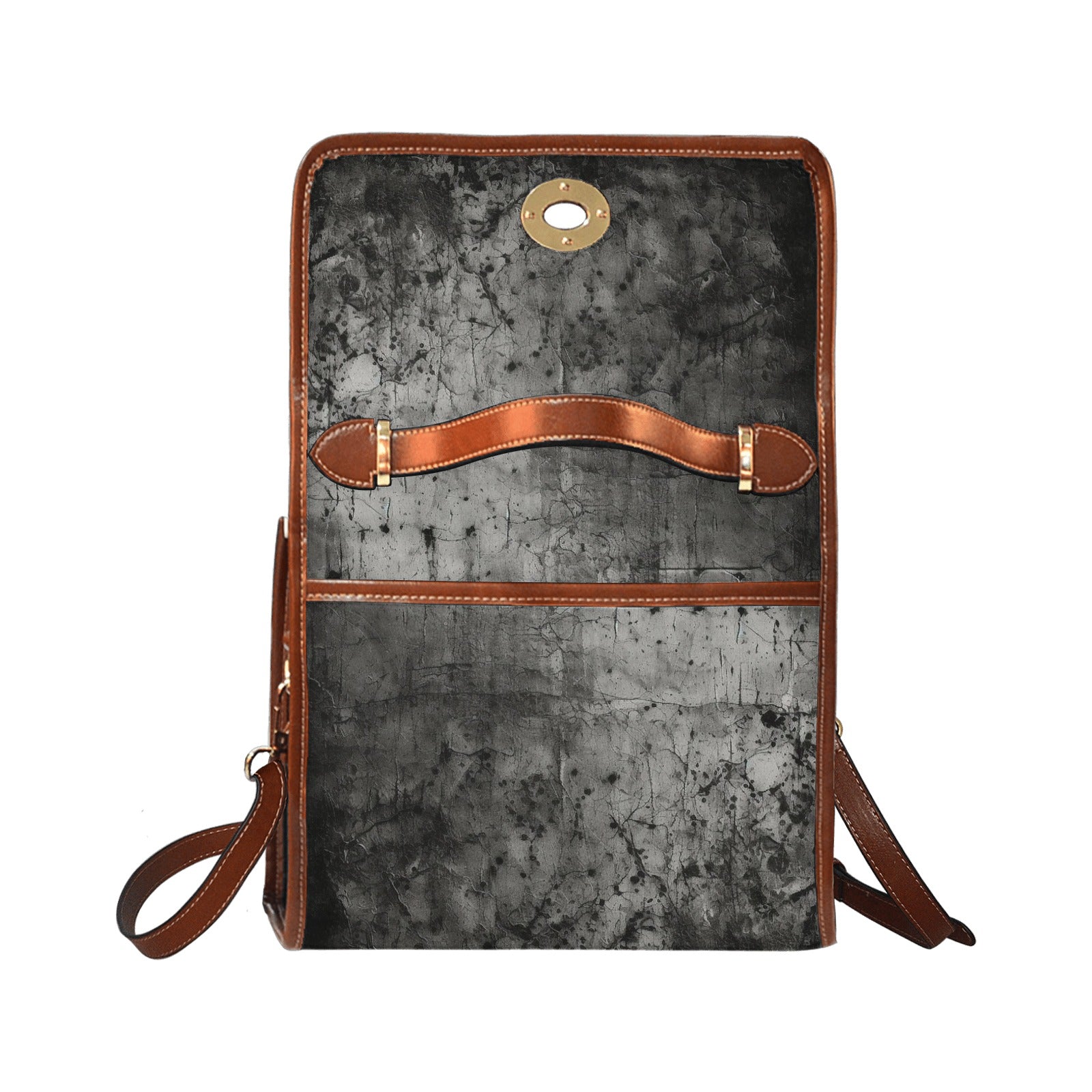 Gothic Black Waterproof Canvas Crossbody Bag for Women - Stylish & Durable Travel, Shopping, and Everyday Use