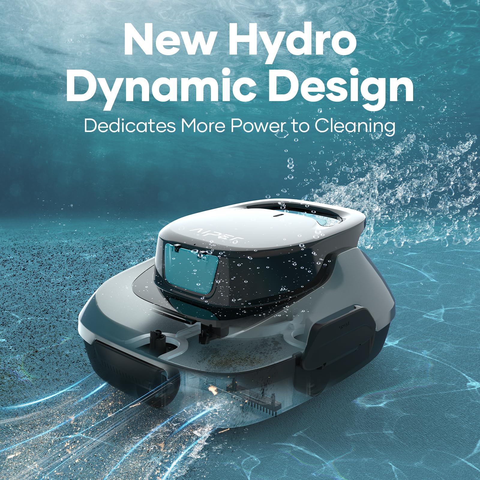 AIPER Cordless Automatic Pool Cleaner - Lightweight Robotic Pool Vacuum with Auto-Parking, Ideal for Above Ground Flat Pools up to 860 sq.ft (Gray) | Perfect for In-Ground & Above Ground Swimming Pools, Spas, and Backyard Cleaning