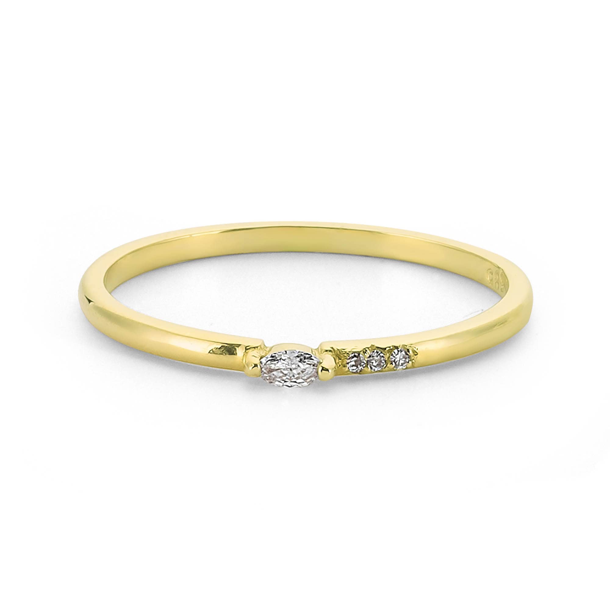 Elegant Minimalist Marquise Diamond Ring for Women - Perfect for Engagement, Wedding & Anniversary Gifts