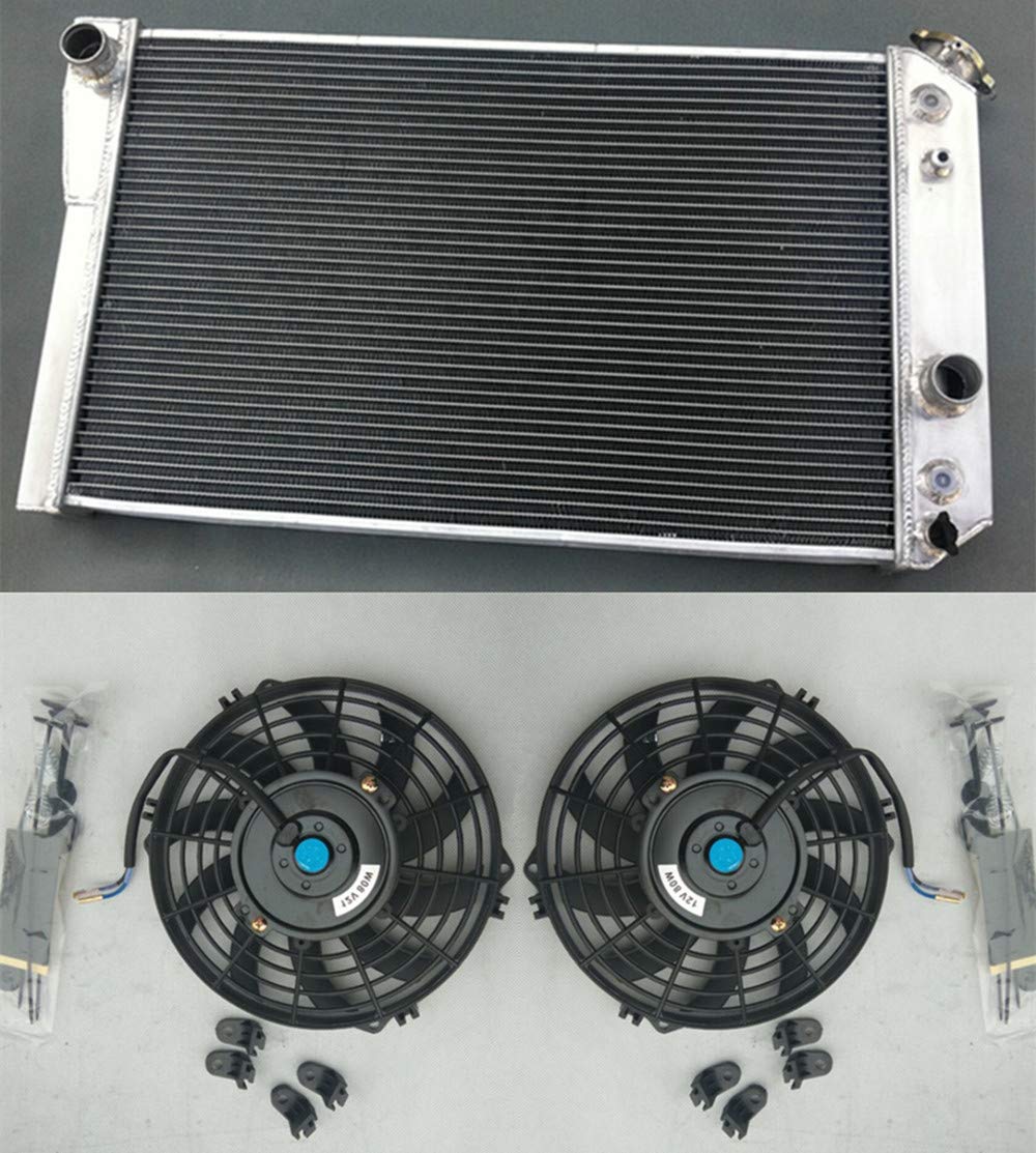 High-Performance Aluminum Radiator & Cooling Fan Kit for Chevrolet Chevy S10 (1982-2002) - Compatible with V8 Conversion for Both Automatic & Manual Transmissions - Perfect for Engine Upgrades & Off-Road Adventures