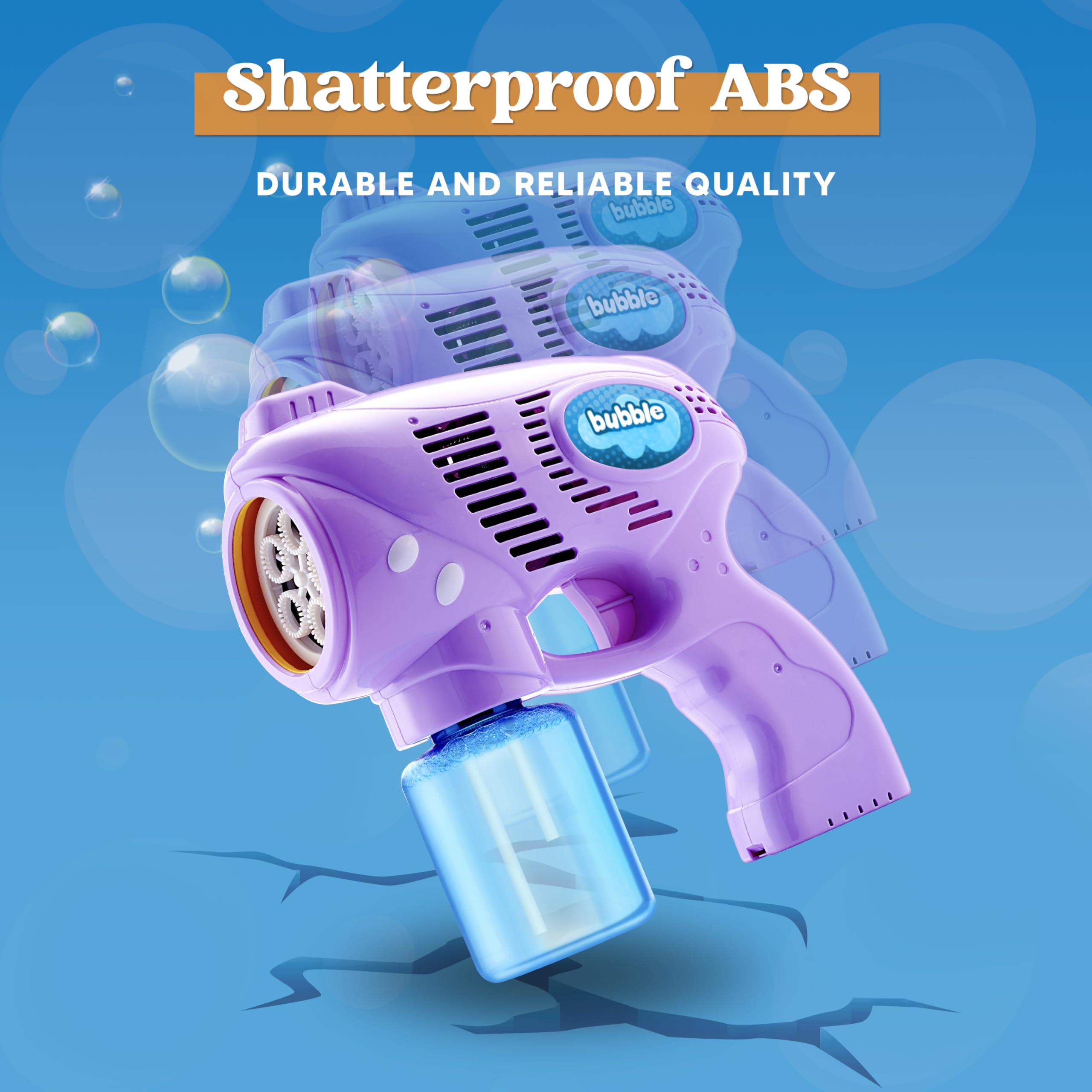 JOYIN Bubble Guns for Kids - 2 Pack with Refill Solution for Outdoor & Party Fun