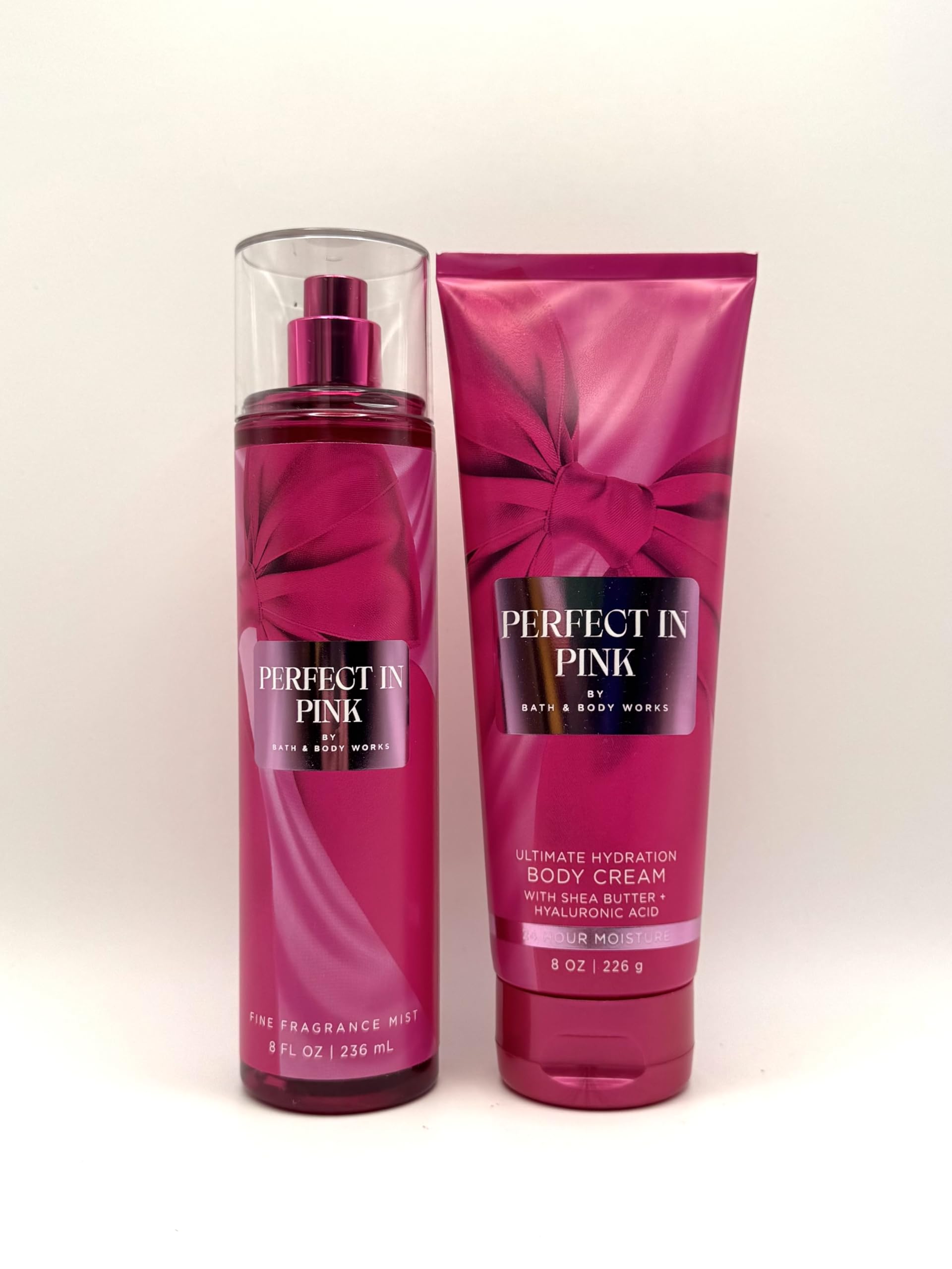 Bath & Body Works Perfect in Pink Gift Set - 8 oz Fine Fragrance Mist & Ultimate Hydration Body Cream | Valentine's Day Gift, Birthday Present, Self-Care Luxury Set for Women