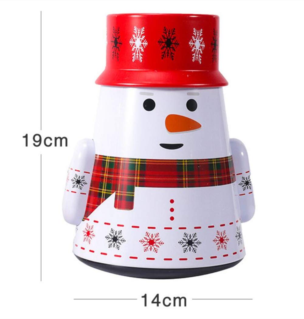 Snowman-Shaped Christmas Cookie Jars with Lids - Empty Food Storage Tins for Cookies, Candy & Chocolate Coins | Holiday Gift Giving & Festive Treat Storage