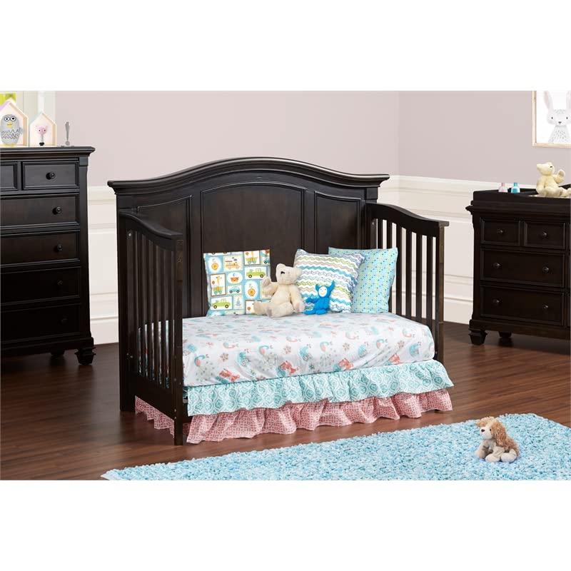 Baby Cache Glendale Toddler Guard Rail - Charcoal Brown | Convertible Crib Safety Rail for Toddlers | Bed Rail for Kids Transitioning to Big Kid Bed | Perfect for Nursery, Daycare & Travel Use