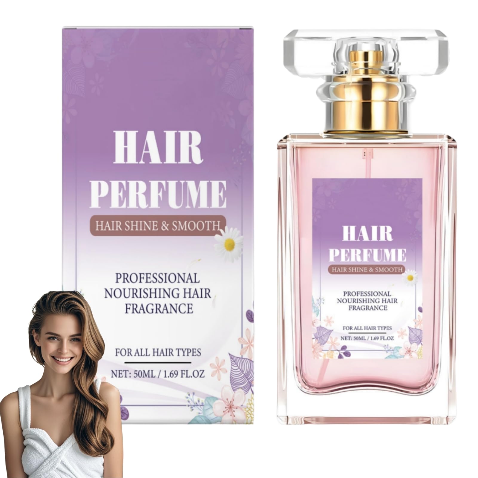 **Pheromone Hair Perfume & Essential Oil Mist for Women - Moisturizing & Nourishing Dry, Damaged Hair - Anti-Frizz Treatment for Smooth, Healthy Hair - Perfect for Daily Styling & Special Occasions (1 Box)**