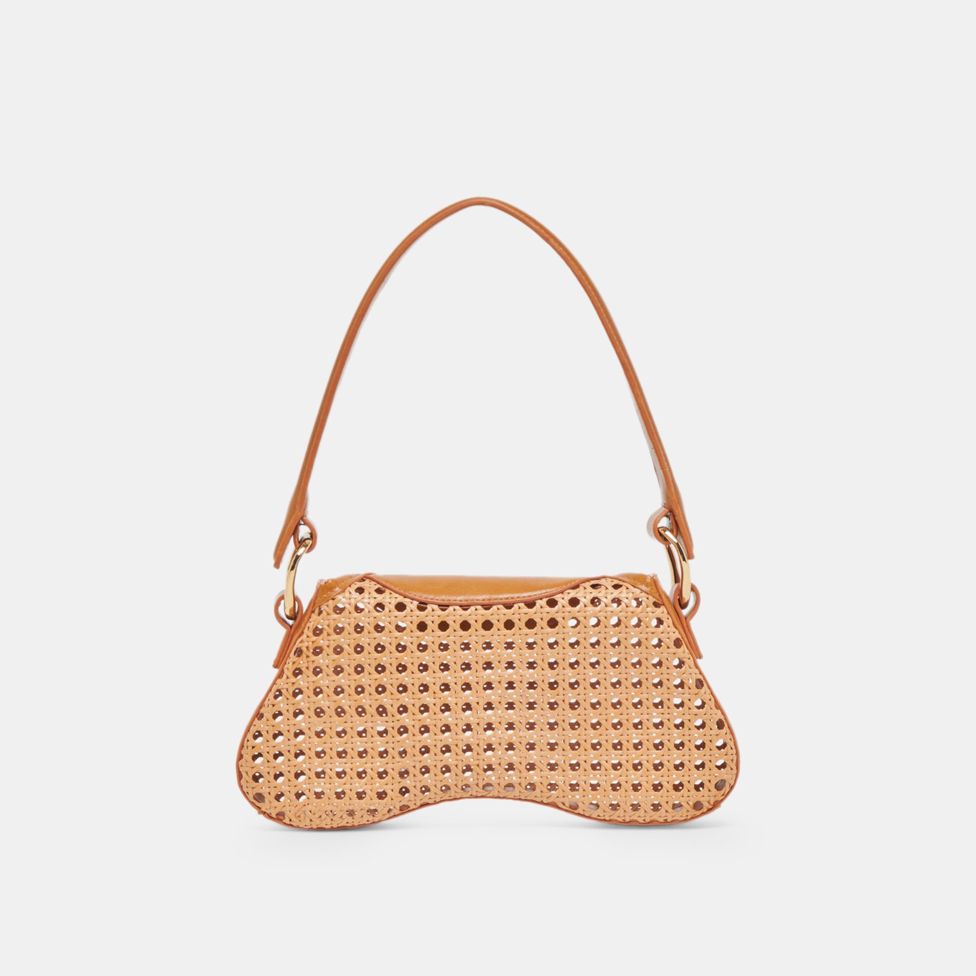 MOLENE Leather Shoulder Bag in Tan Cane - Stylish Crossbody Purse for Women, Perfect for Work, Travel & Everyday Use