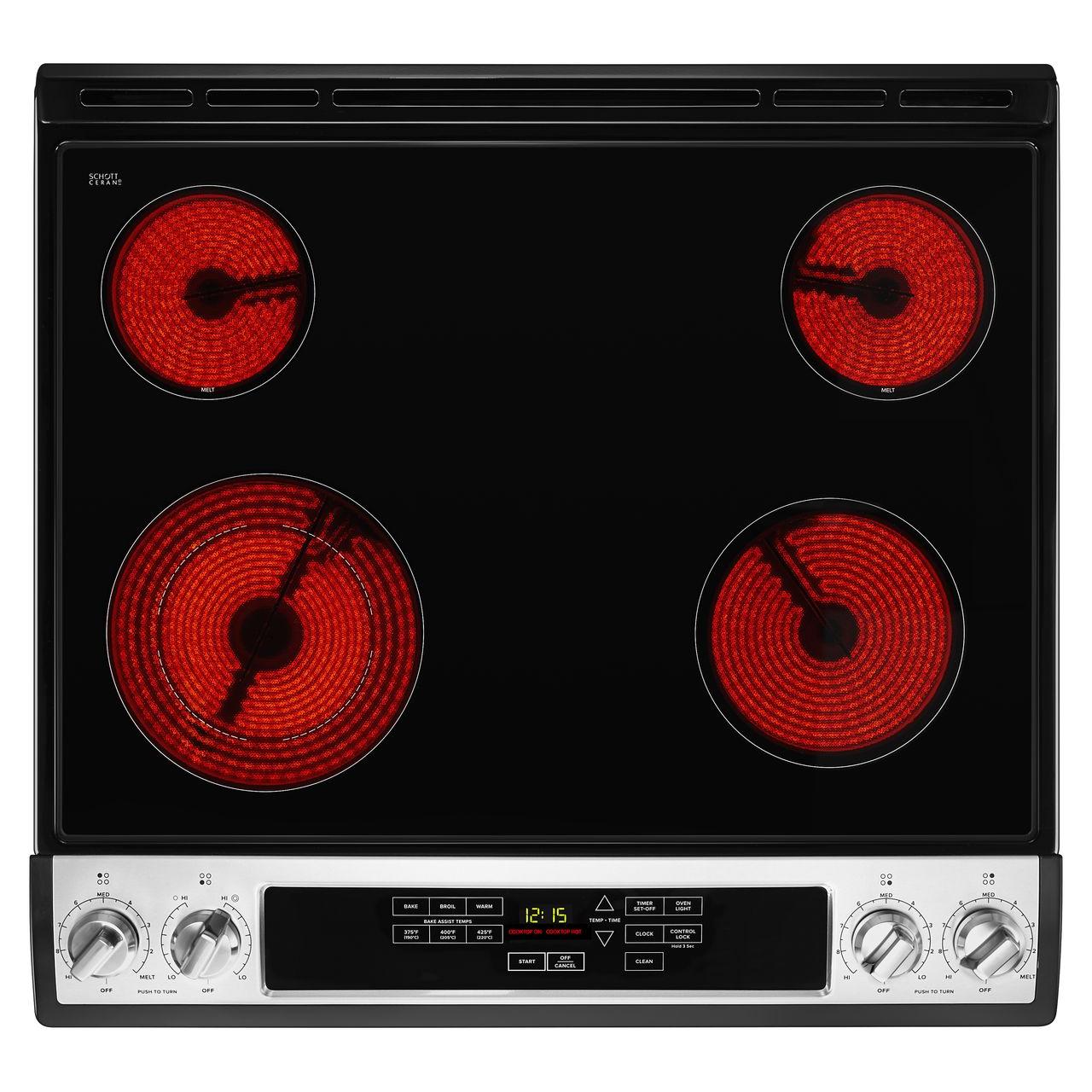 Amana 30-Inch Slide-In Electric Range YAES6603SFS - Stainless Steel, 5.3 cu. ft. Oven, Convection Bake - Perfect for Home Kitchens & Small Restaurants