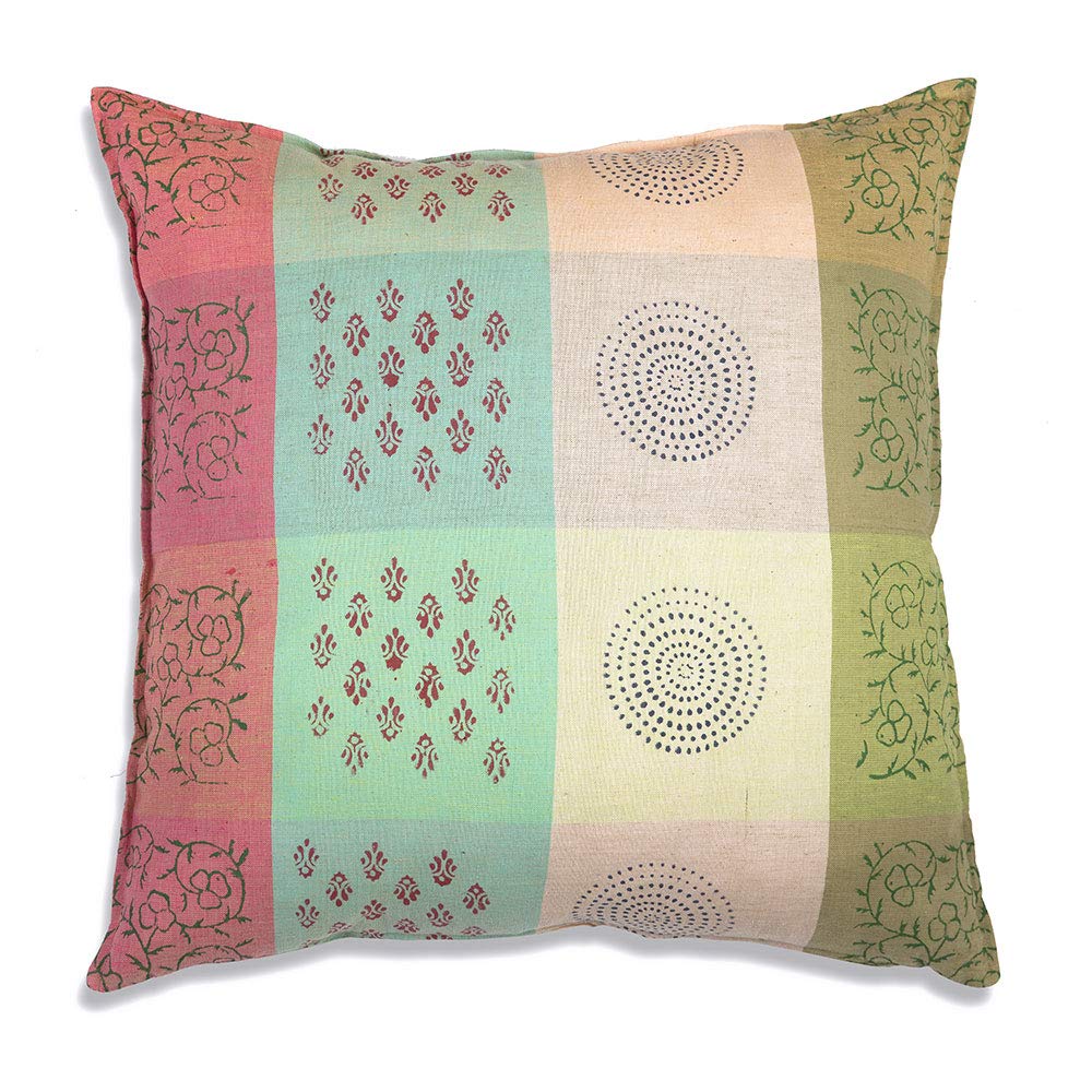 Premium CTW Home Collection Nadia Cotton Euro Pillow Sham - Soft 100% Cotton Decorative Pillow Cover for Bed, Sofa & Living Room - Elegant Home Decor Accent for Bedroom & Lounge
