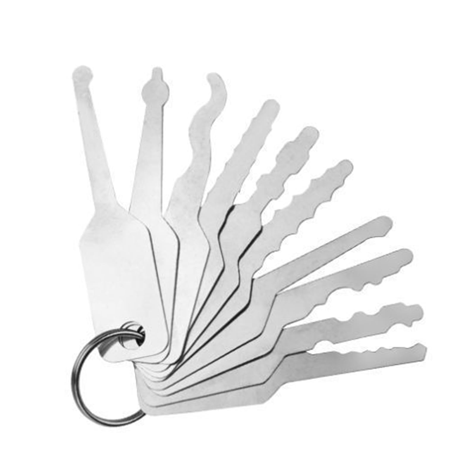 10-Piece Heavy Duty Automotive Lock Pick & Hook Set - Precision Car Maintenance & Repair Tools Kit - Ideal for Mechanics & DIY Enthusiasts - Perfect for Lock Repair, Vehicle Maintenance & Emergency Situations (Silver)