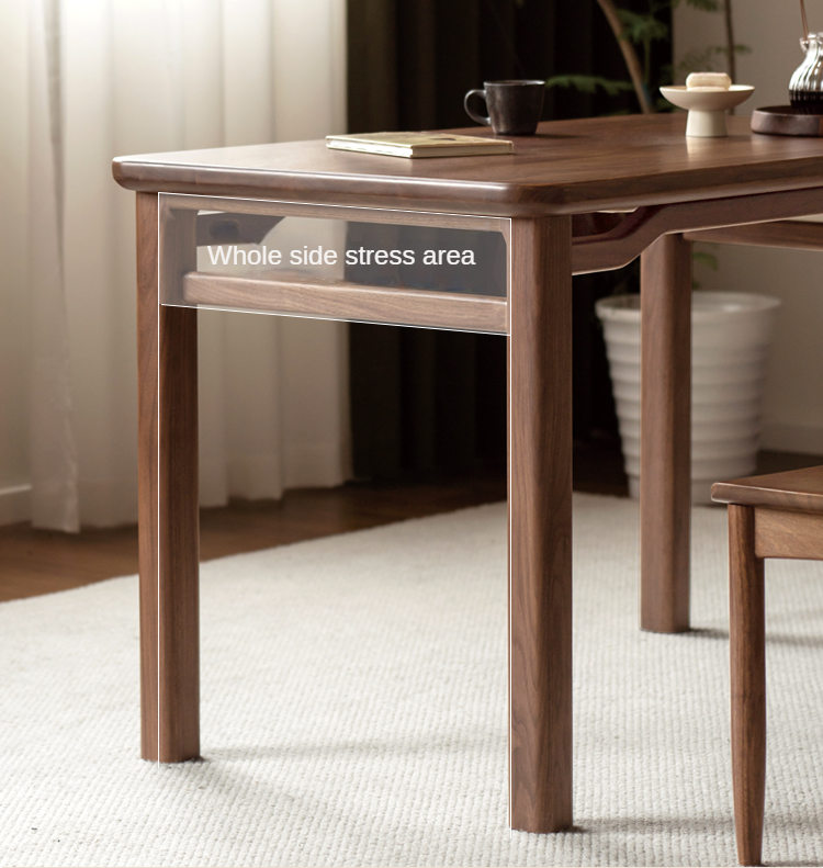 Premium Black Walnut & Ash Solid Wood Tea Table - Rustic Modern Coffee Table for Living Room, Lounge, or Office - Handcrafted Hardwood Furniture for Home Decor