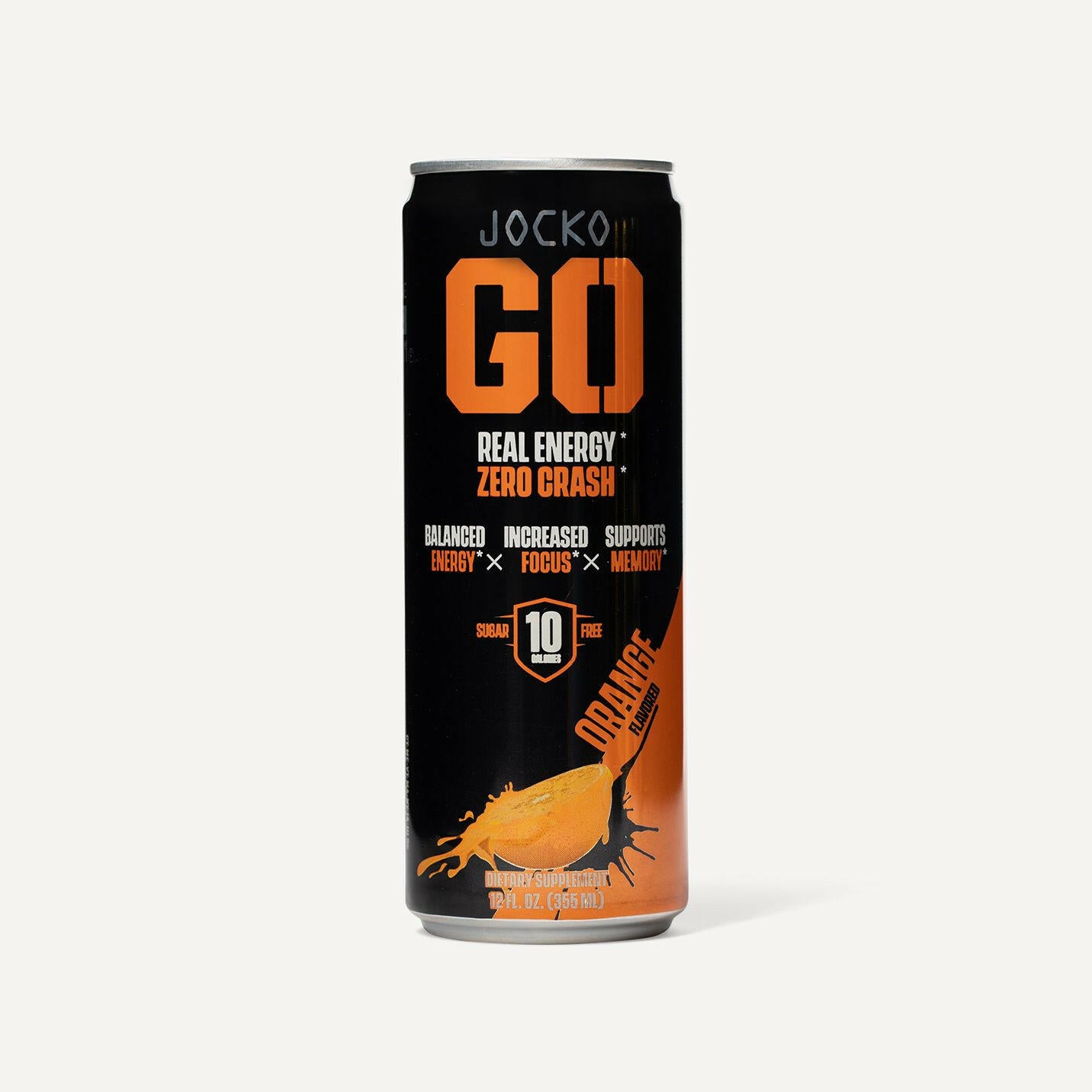JOCKO GO Energy Drink - 12 Pack | Sugar-Free Pre Workout & Post Workout Supplement | Boost Energy & Focus for Gym, Running & Fitness