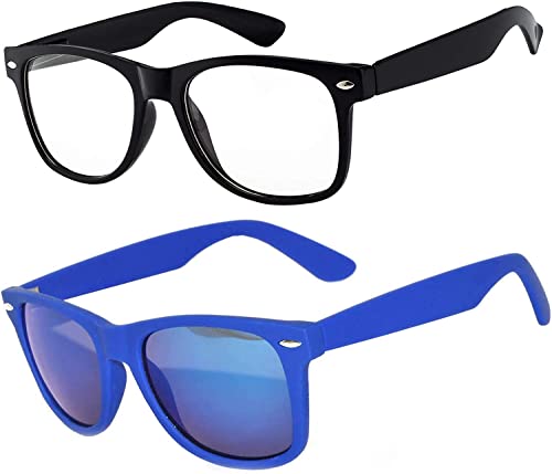 Black Clear, Dark Blue Mirror