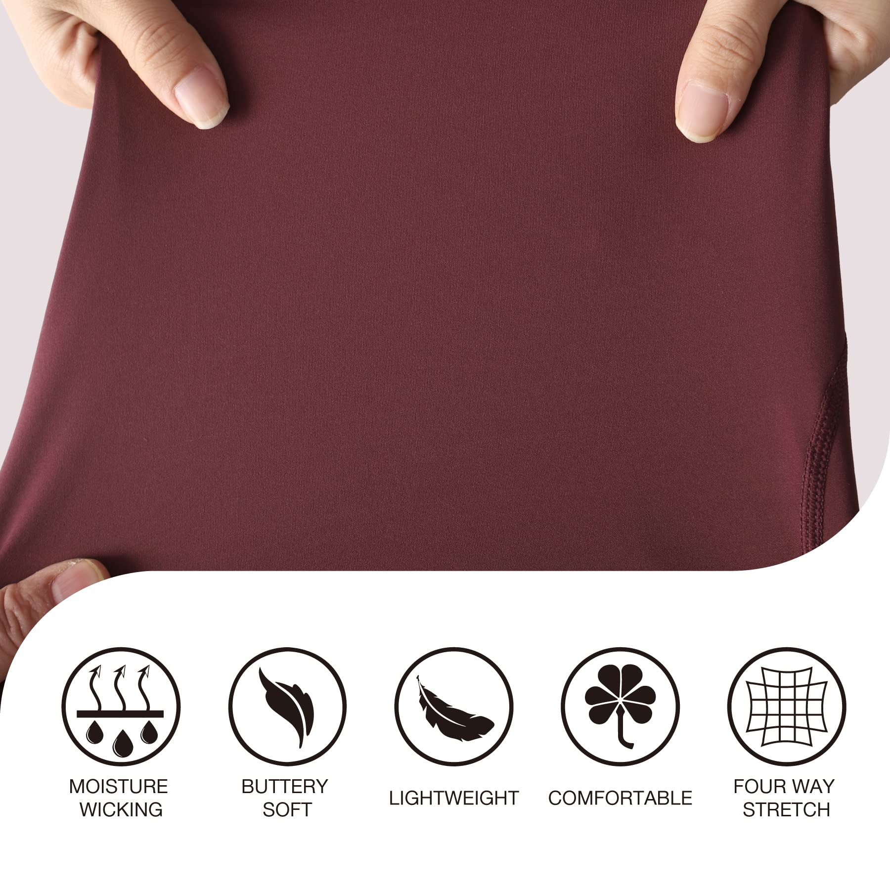 LET’S CAMP High Waisted Leggings with Pockets for Women - Tummy Control Workout Running Yoga Pants - Perfect for Gym, Travel & Everyday Wear