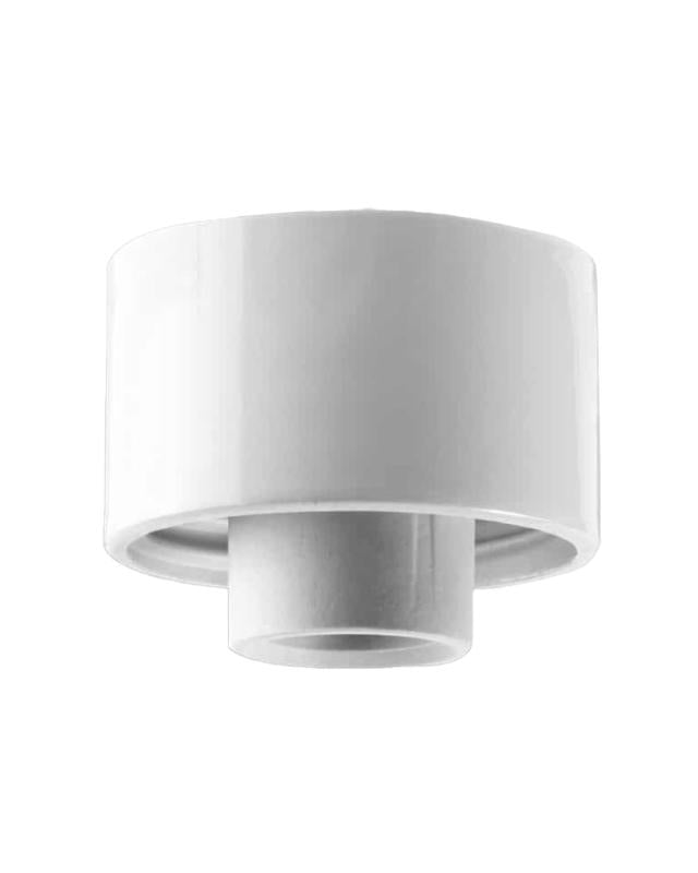 Waterproof Outdoor/Bathroom Lamp Socket - White Straight IP54 Rated for Patio, Garden & Wet Areas