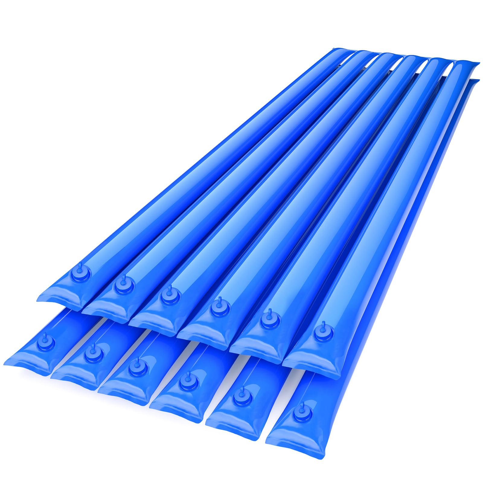 0.7mm Thickened Blue Winter Water Tubes for Swimming Pool Covers - 12 Pack of 8ft Heavy Duty Pool Cover Water Bags with 3-Layer Composite Material - Perfect for Winterizing and Protecting Inground/Above Ground Pools