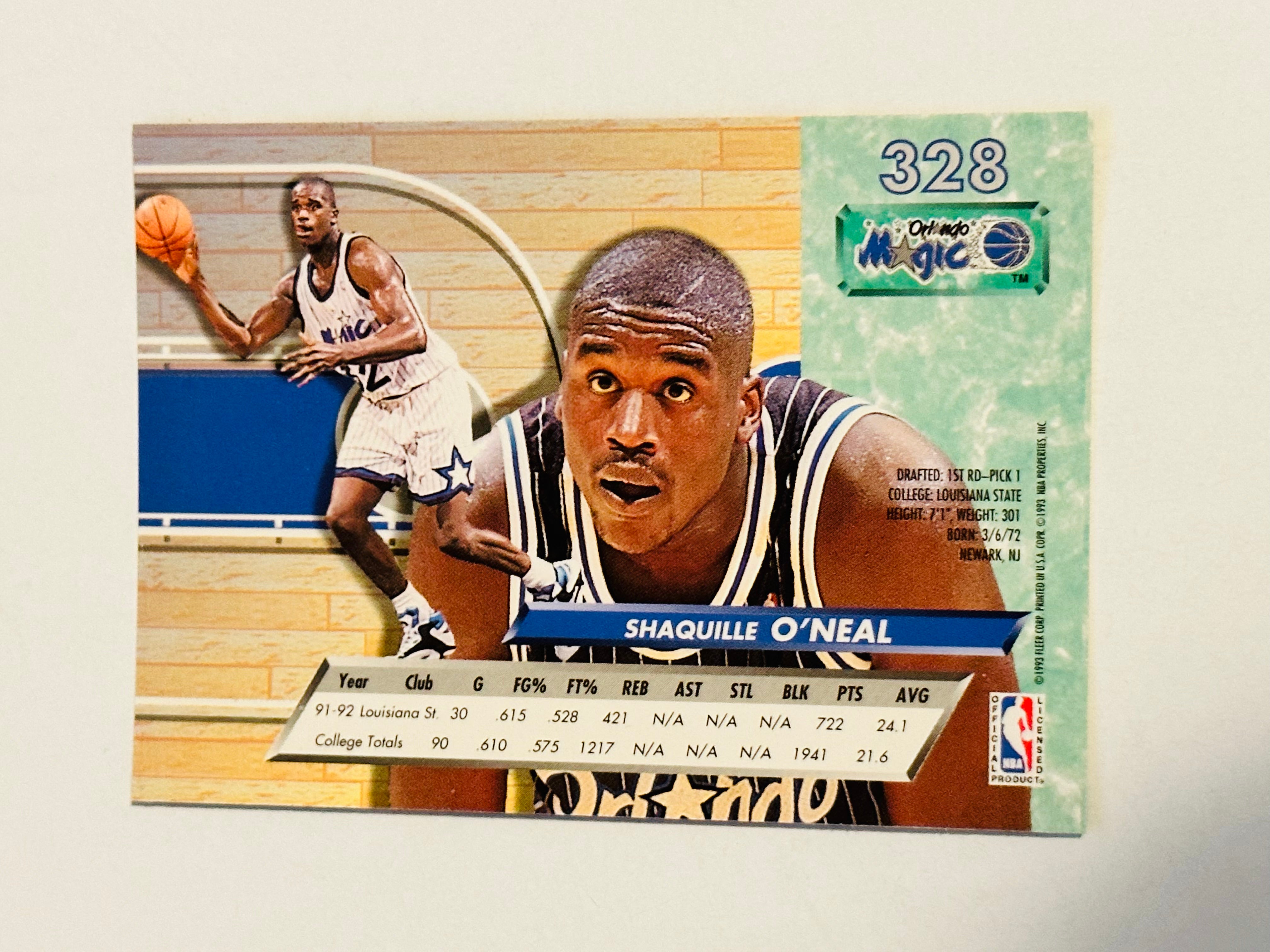 1992 Shaq Fleer Ultra Rookie Basketball Card - Rare Collectible for NBA Fans & Sports Memorabilia Enthusiasts - Perfect for Display, Investment, and Gifting