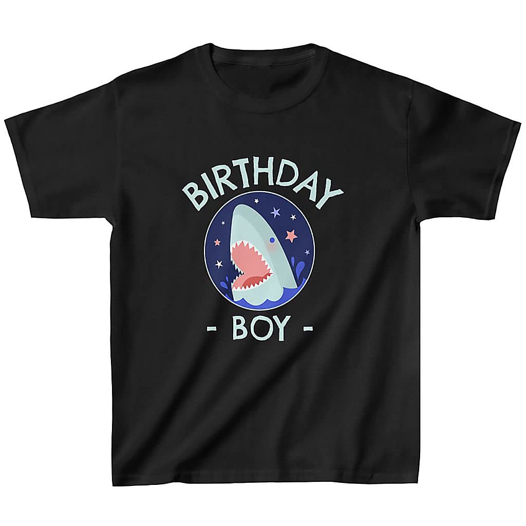 Birthday Boy Shirt - Cute Shark Design Kids Birthday T-Shirt - Perfect Gift for Boys Birthday Party & Special Occasions