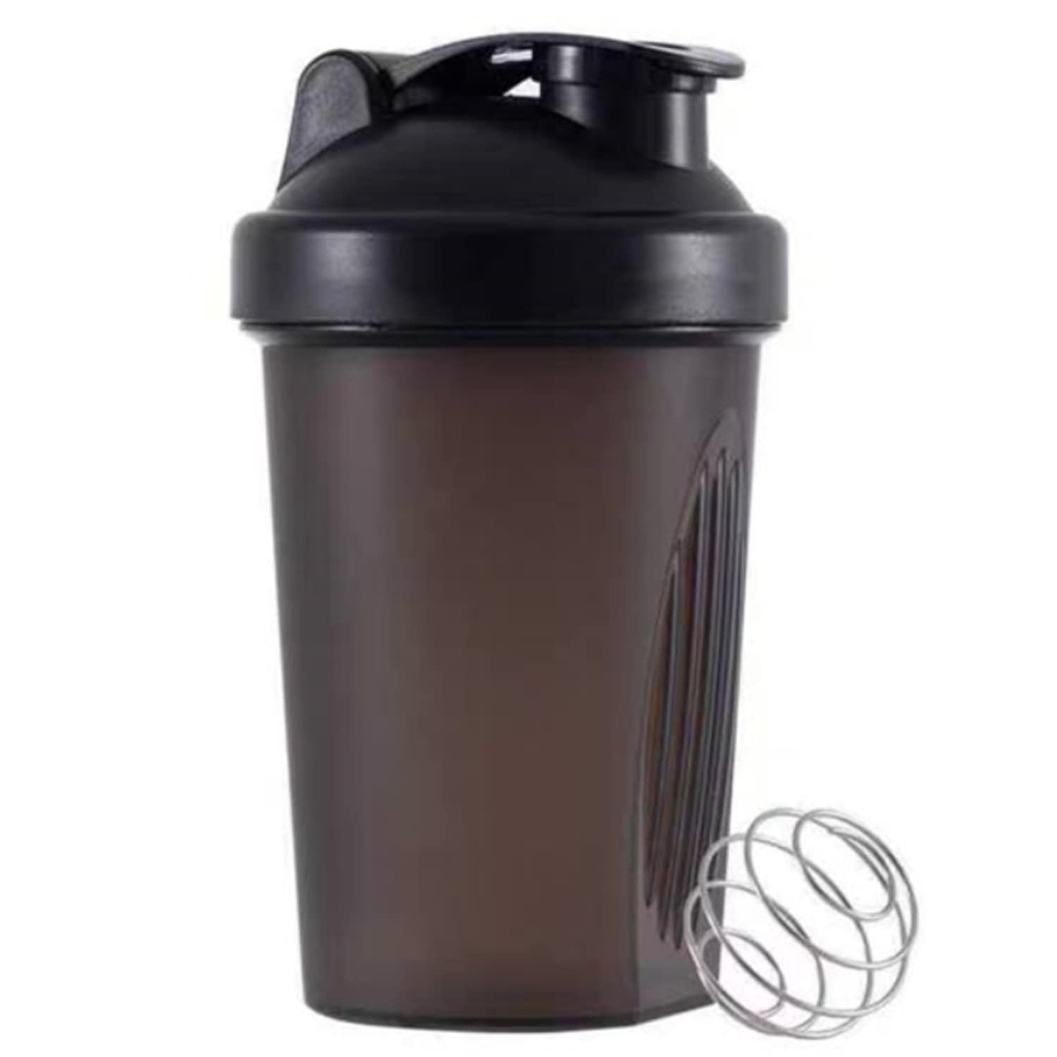 Premium BPA-Free Protein Shaker Bottle with Mixing Ball - 16oz/400ml Leakproof Workout Shaker Cup for Protein Powder, Pre-Workout & Smoothies - Ideal for Gym, Fitness & Kitchen Use (Black)