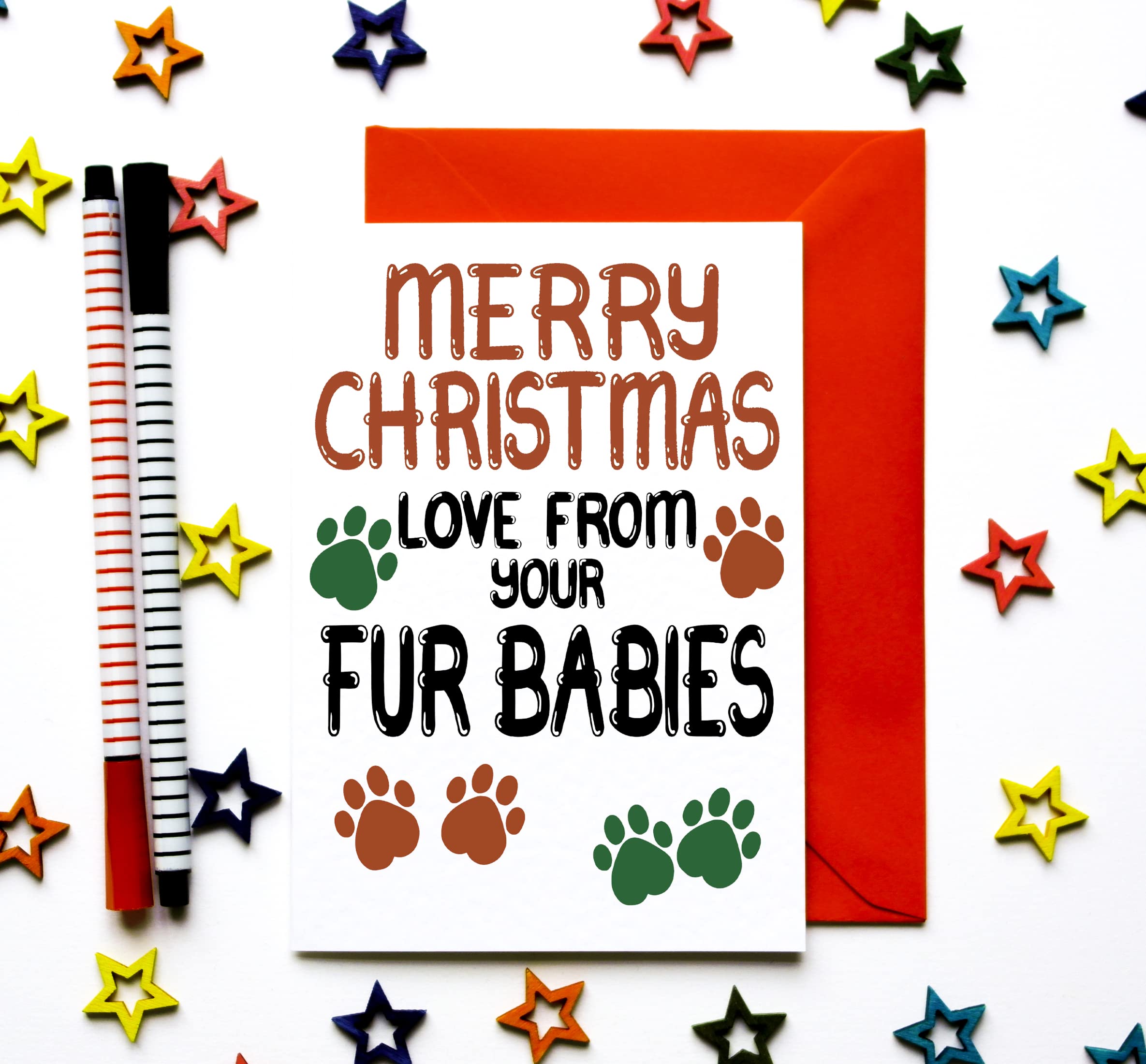 Christmas Pet Holiday Card - Love From Fur Babies for Parents