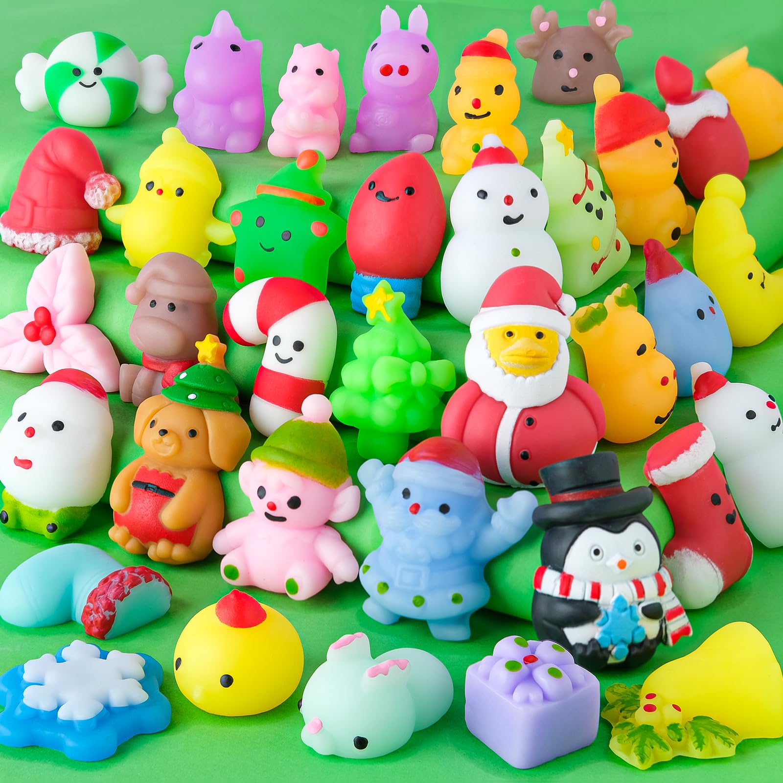 36PCS Christmas Squishy Toys for Kids - Stress Relief & Party Favors for Stocking Stuffers