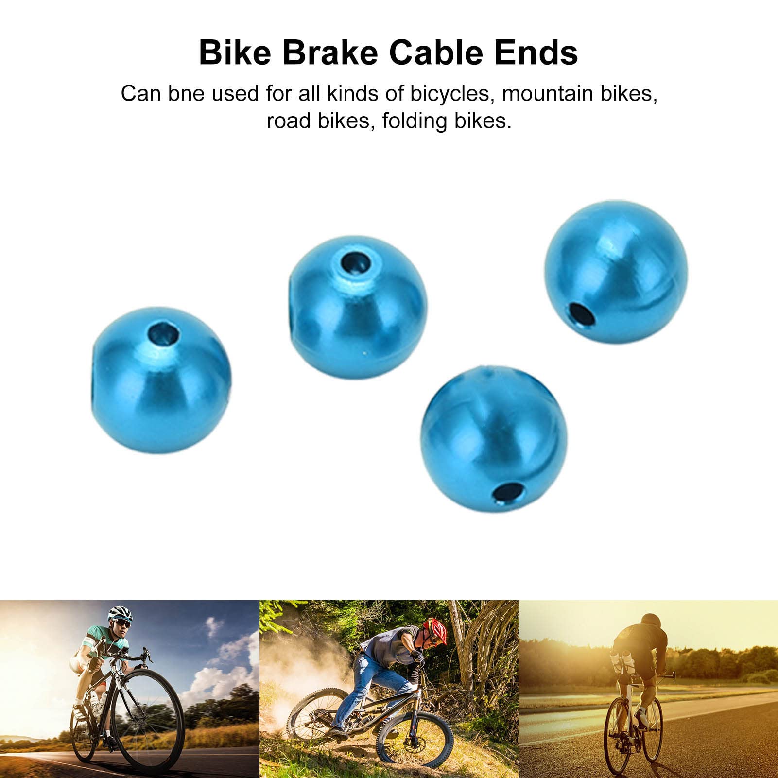 Reusable Bike Cable End Ball Caps - Durable Brake Cable End Crimps for Mountain & Road Bikes | Perfect for Cycling Maintenance & DIY Bike Repairs