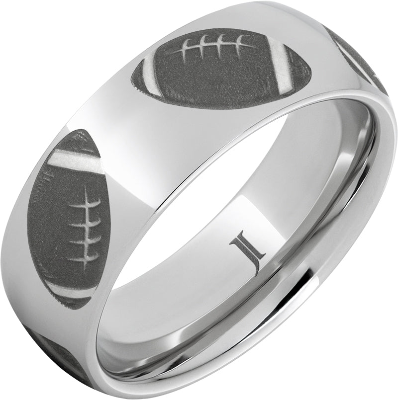 Serinium® Men's Football Championship Ring - Stainless Steel Sports Jewelry for Players and Fans - Perfect for Game Day, Tailgating & Sports Celebrations