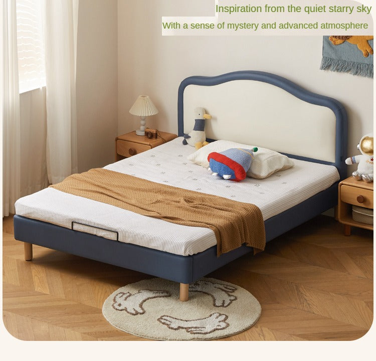 Organic Leather Kids Soft Cloud Bed - Ultra Comfortable & Hypoallergenic Toddler Bed for Nursery, Bedroom, or Playroom - Perfect for Relaxation & Sweet Dreams