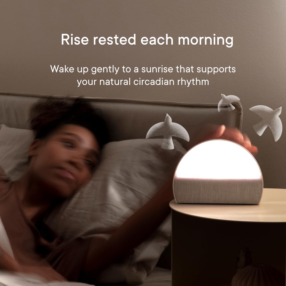 Hatch Restore 2 Smart Sunrise Alarm Clock & White Noise Machine with Customizable Sleep Routines, Dimmable Night Light - Perfect for Bedroom, Nursery, Office & Meditation - Wake Up Refreshed (Latte)