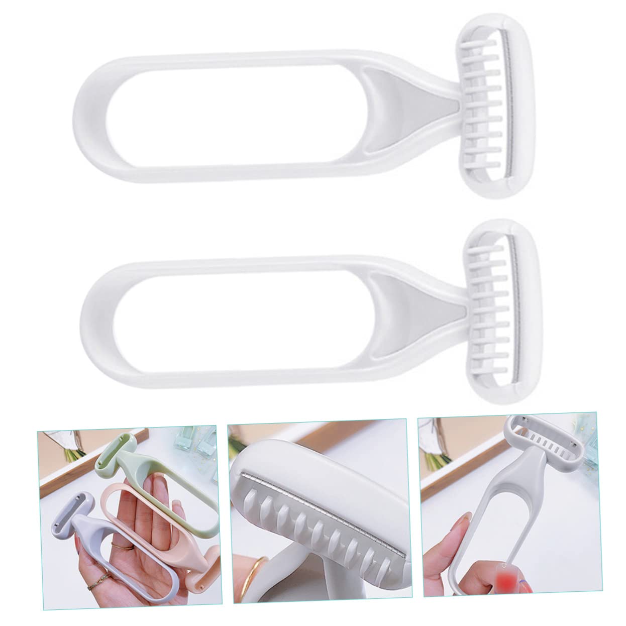 Baluue Women's Bikini Line Trimmer & Facial Razor Set - 2pcs Grey Resin Body Hair Shaver for Armpit, Face, and Bikini Area | Painless Hair Removal Epilator for Smooth Skin at Home or Travel