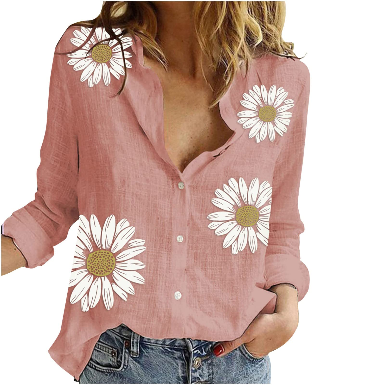Elegant Butterfly Print Long Sleeve Blouse for Women - Summer Button Down Shirt for Business Casual & Commuter Wear | Office, Travel & Everyday Outfits