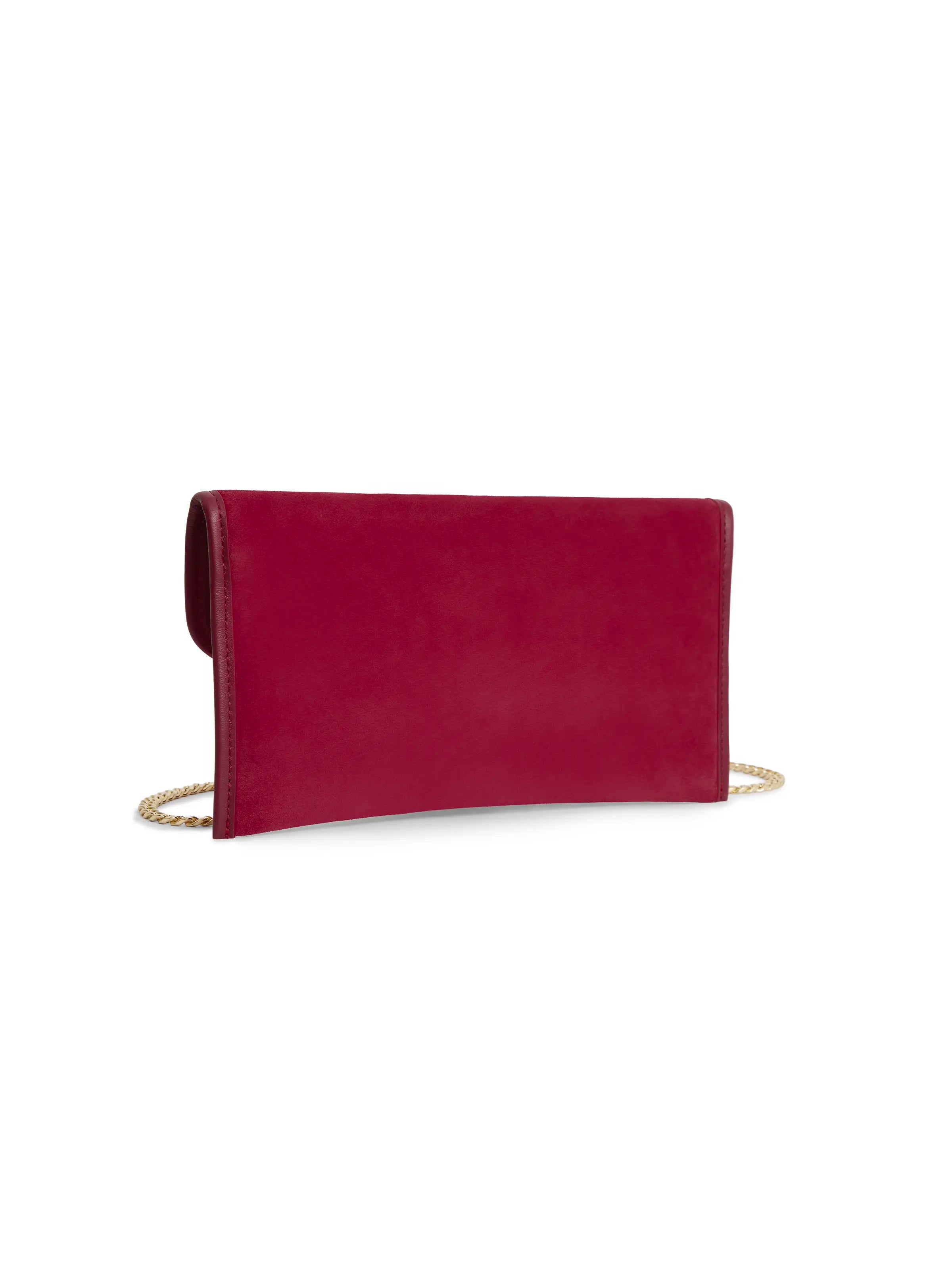 Loxley Women's Cherry Red Clutch Bag - Elegant Evening Purse for Parties, Weddings & Special Occasions