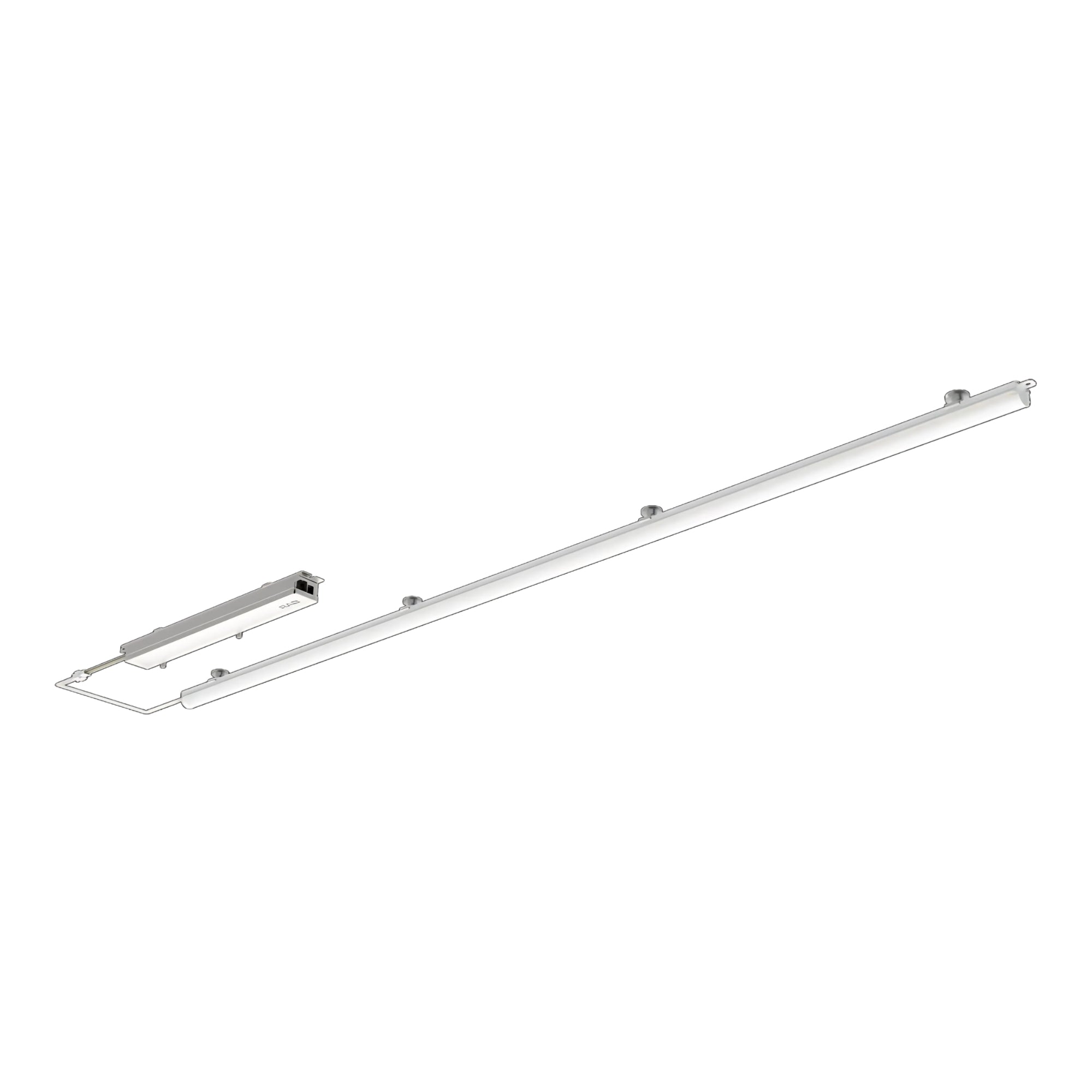 4ft LED Magnetic Retrofit Kit - 4000 Lumens, 30W, Selectable CCT (3000K-5000K), Frosted Lens, 120-277V - Perfect for Office, Garage, and Warehouse Lighting
