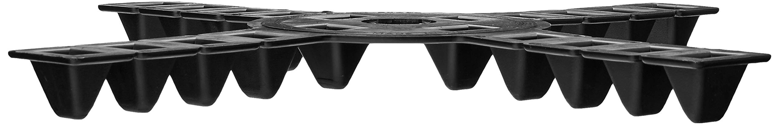 Bosmere S10410 12-Inch Black Down Under Plant Stand - Indoor & Outdoor Garden Decor for Patio, Balcony, and Home Decor