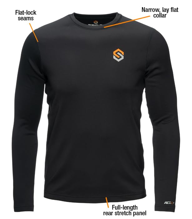 ScentLok ClimaFleece BaseSlayers Midweight Thermal Base Layer Shirt for Hunting - Warm Fleece Lined Undershirt for Men & Women - Ideal for Cold Weather Hunting, Camping and Outdoor Activities