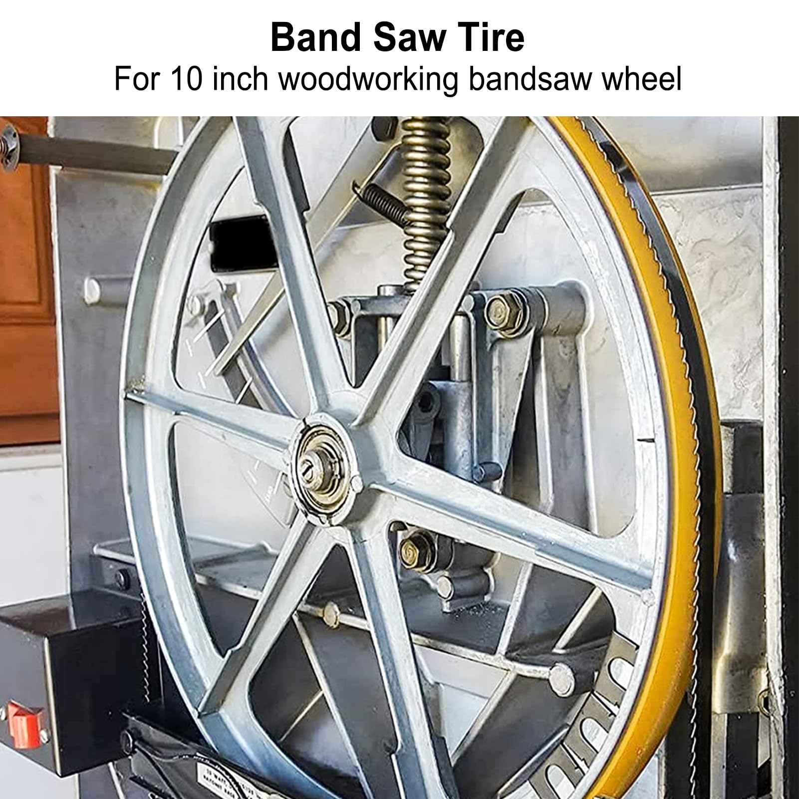 10 Inch Band Saw Tires 2PCS - Slip-Proof Rubber Replacement Tires for Woodworking Band Saws | Noise Reduction, No Adhesive Needed | Perfect for Craftsman Band Saws & DIY Woodworking Projects