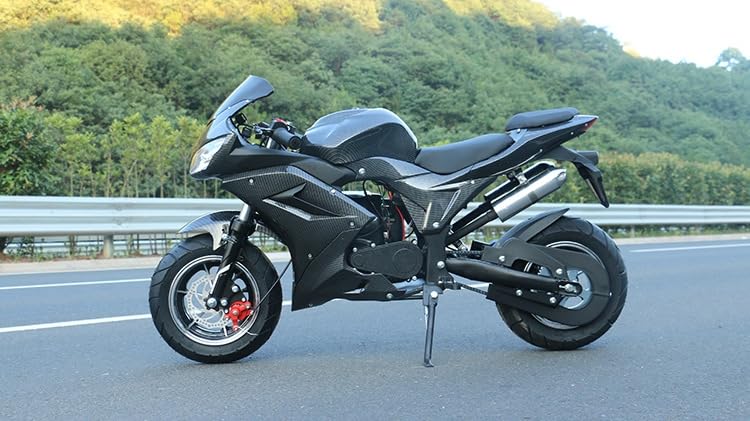 **50cc 4-Stroke Mini Dirt Bike for Adults & Kids – Gas-Powered Pocket Rocket Motorcycle, Up to 30MPH, 400Lbs Max Load – Black | Off-Road Trail Riding, Backyard Fun & Commuting**